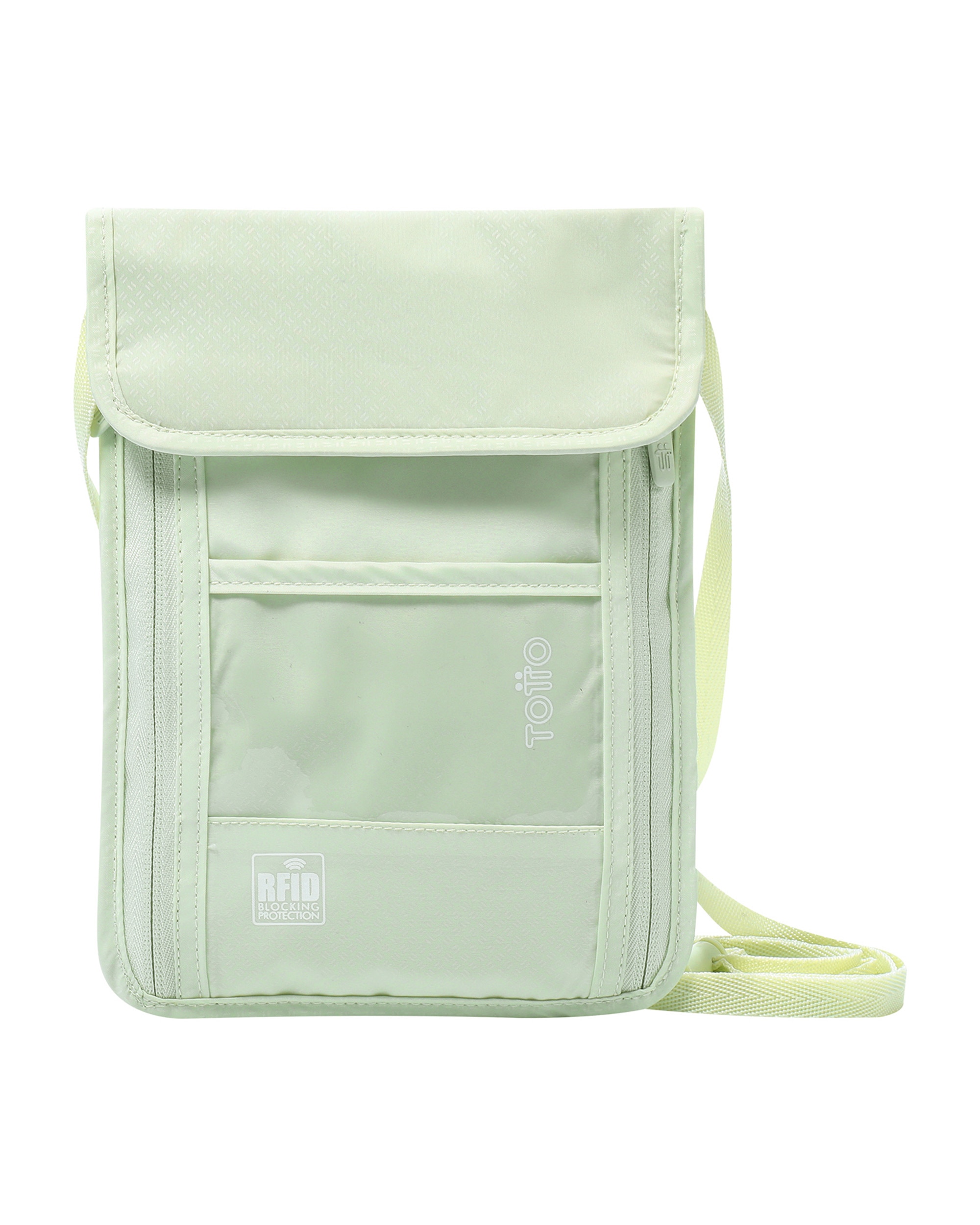 Porta Pasaporte Hang RFID Blocker White Sand - Totto - Verde morado Verde morado-1