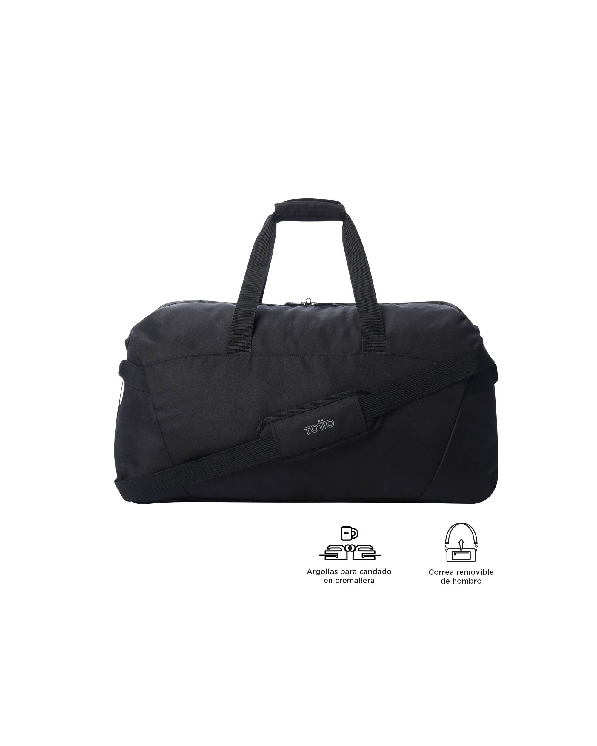 Bolsa Active Pro L Black grande blanda con capacidad 68 L - Totto - Negro Negro-4