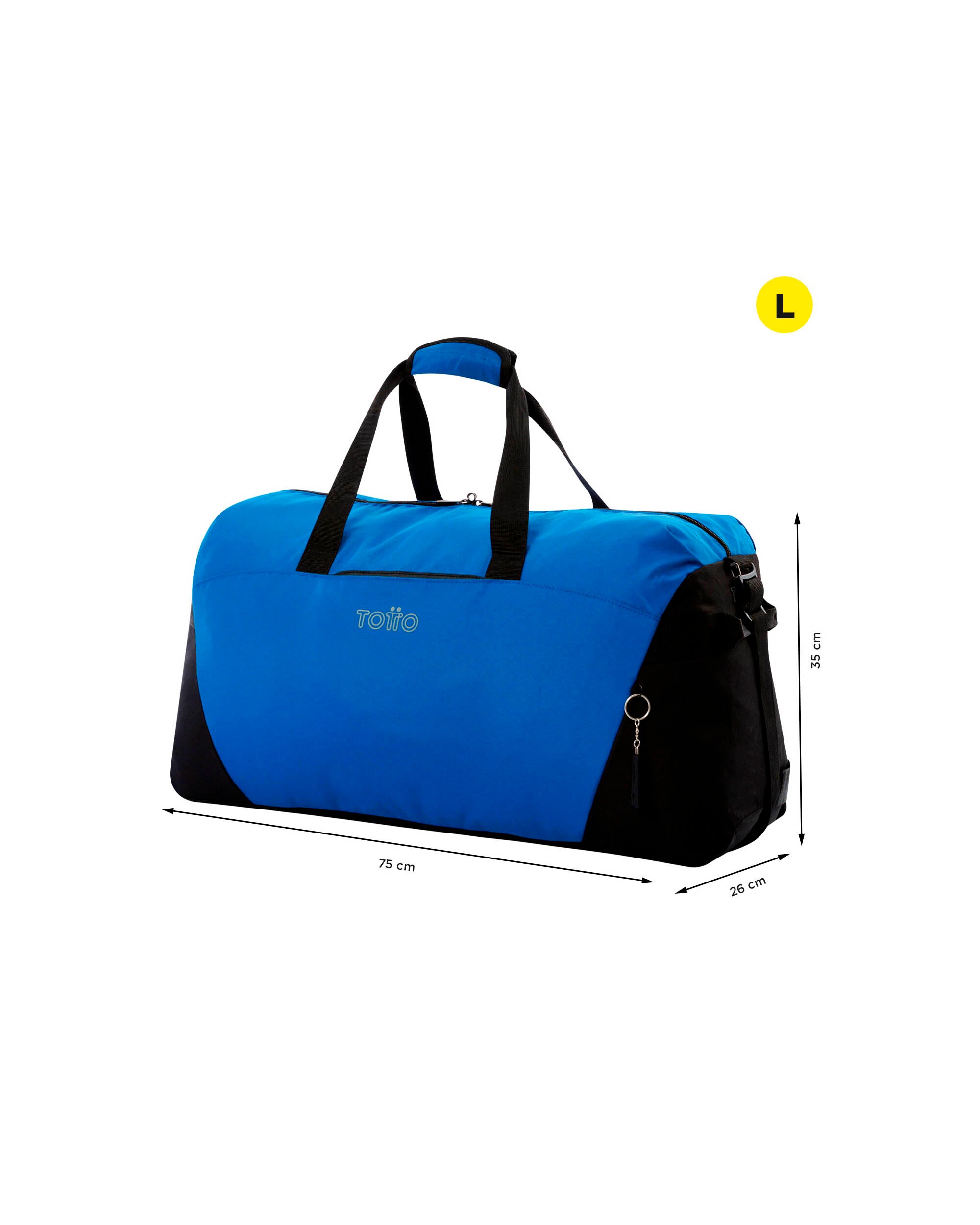 Bolsa Active Pro L Black grande blanda con capacidad 68 L - Totto - Azul / Negro Azul / Negro-2