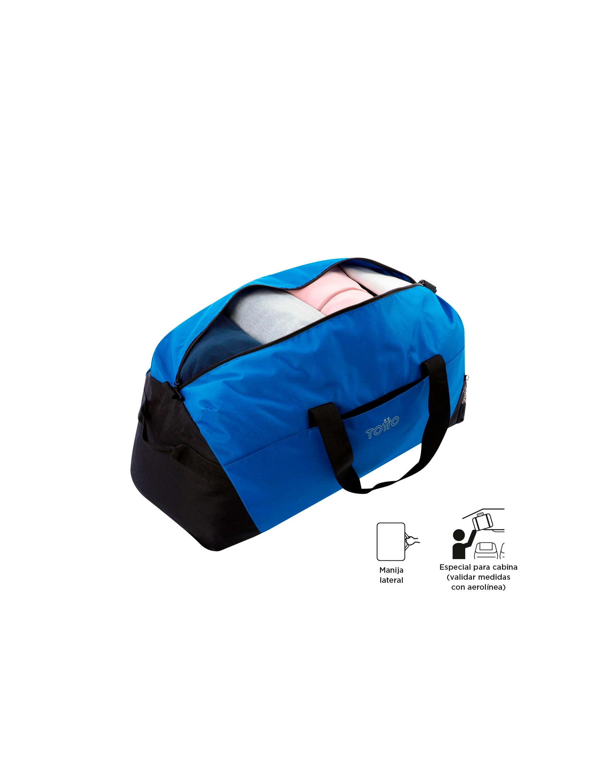 Bolsa Active Pro L Black grande blanda con capacidad 68 L - Totto - Azul / Negro Azul / Negro-3