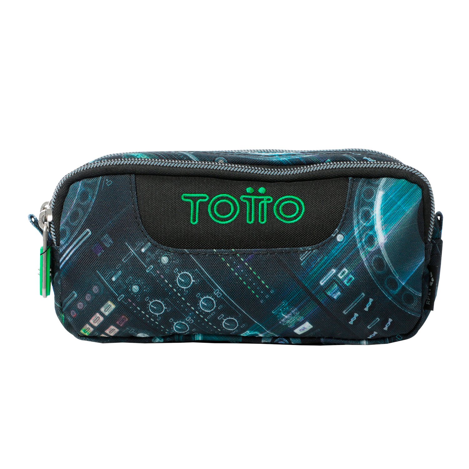 Estuche Totto Sobre Mixer Black 2 Compartimentos.