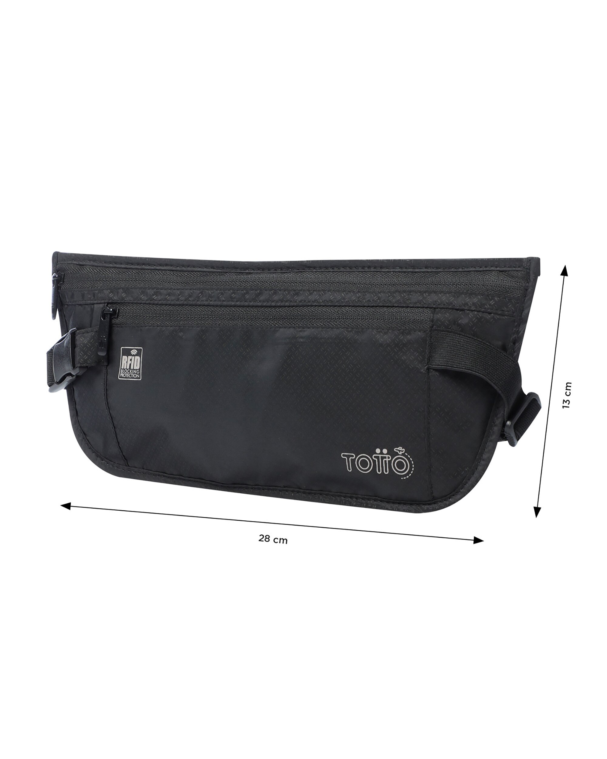 Riñonera pequeña Security Black - Totto - Negro Negro-4