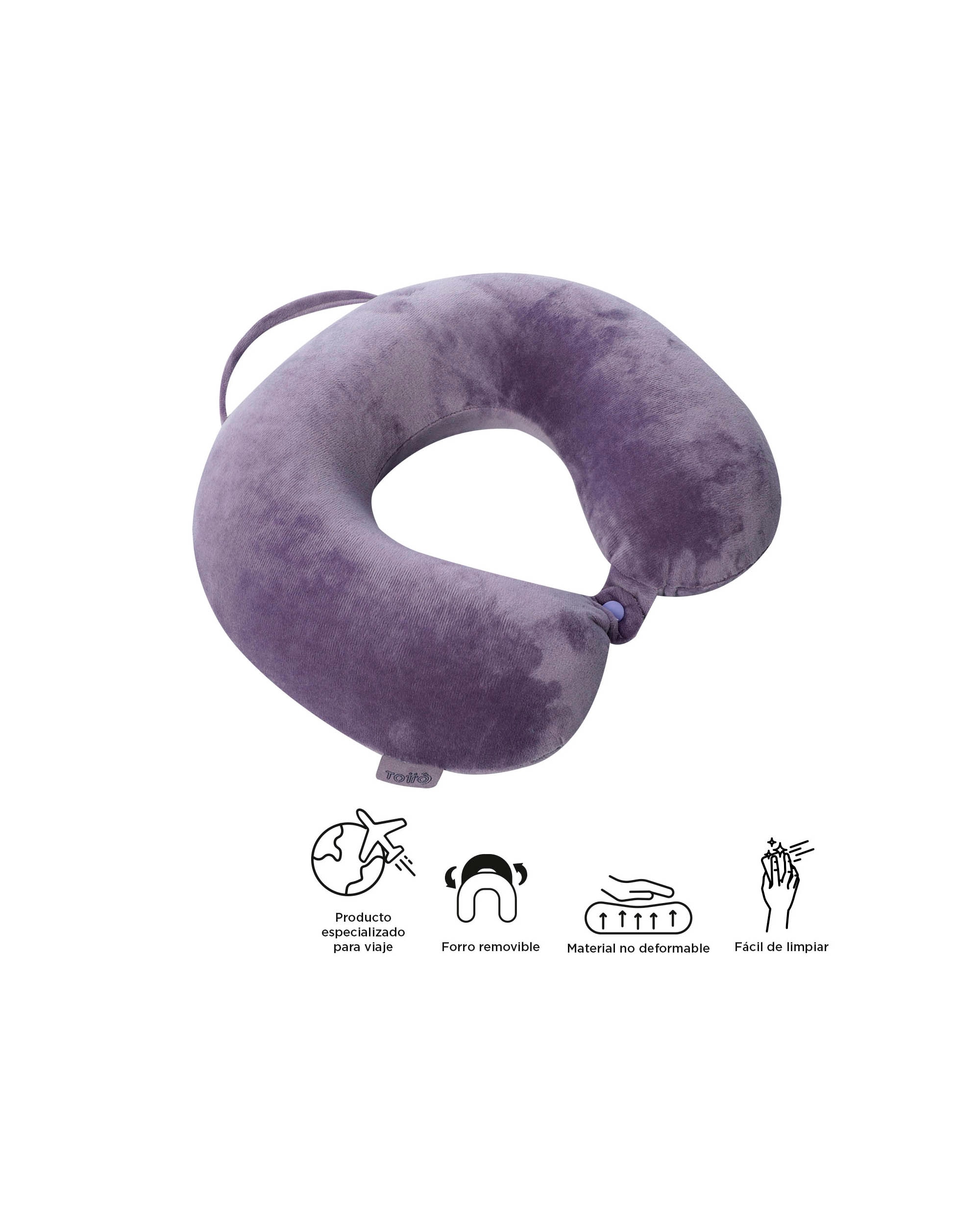 Almohada Jet Pillow Montana Grape blanda con capacidad 9 L - Totto - Morado Morado-2