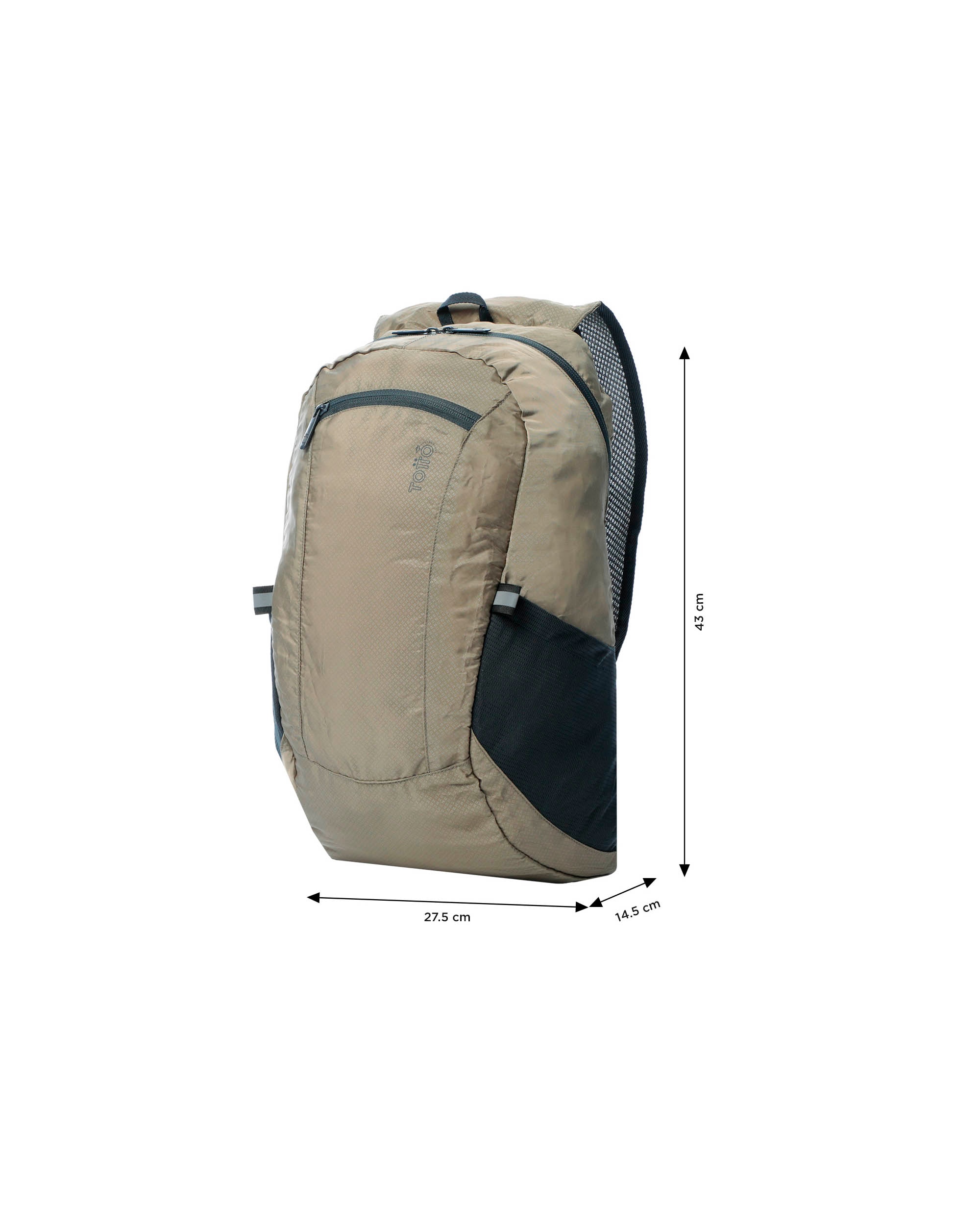 Imagen 3 de Mochila plegable Troker Desert Taupe blanda con capacidad 20 L - Marrón Marrón