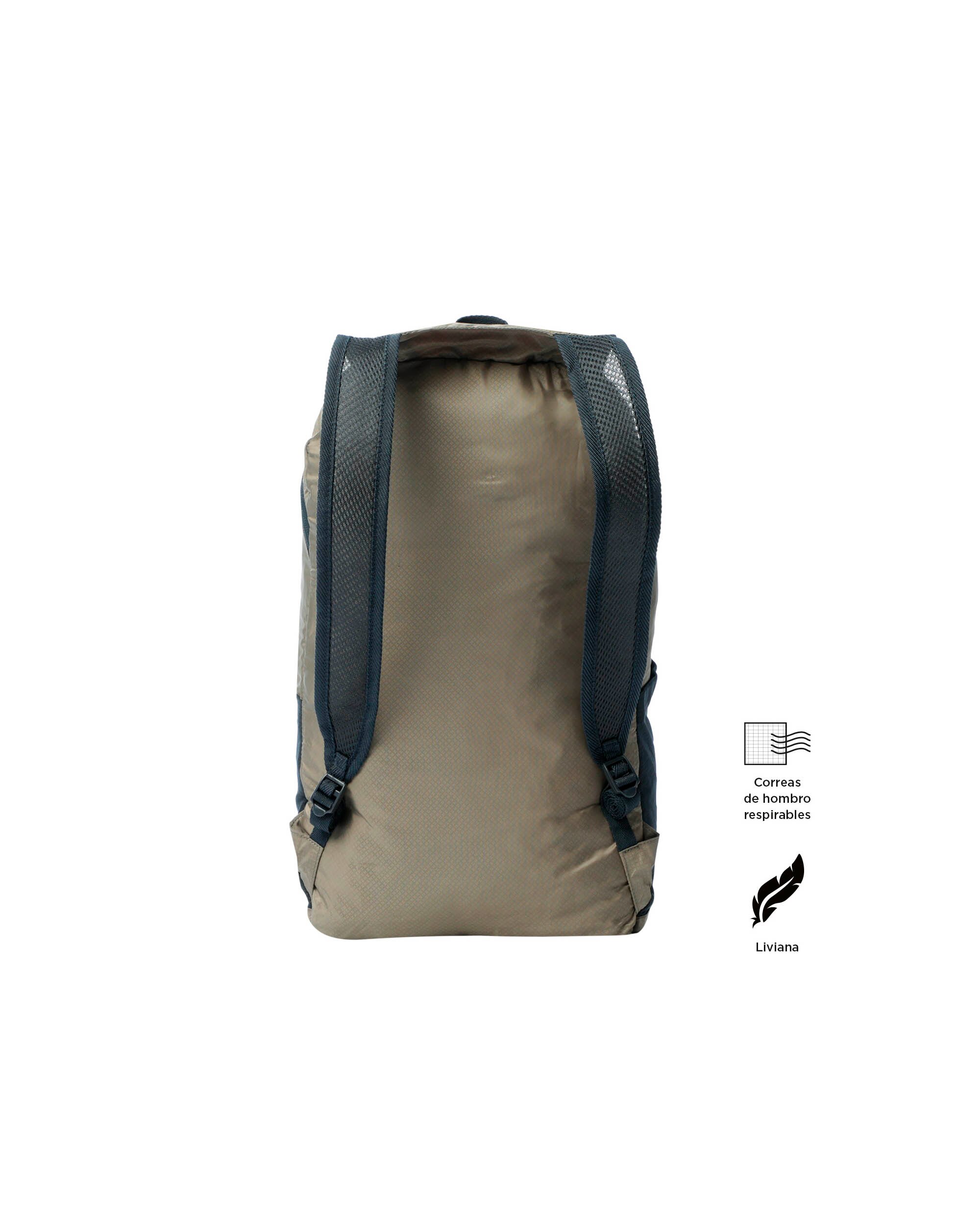 Imagen 5 de Mochila plegable Troker Desert Taupe blanda con capacidad 20 L - Marrón Marrón