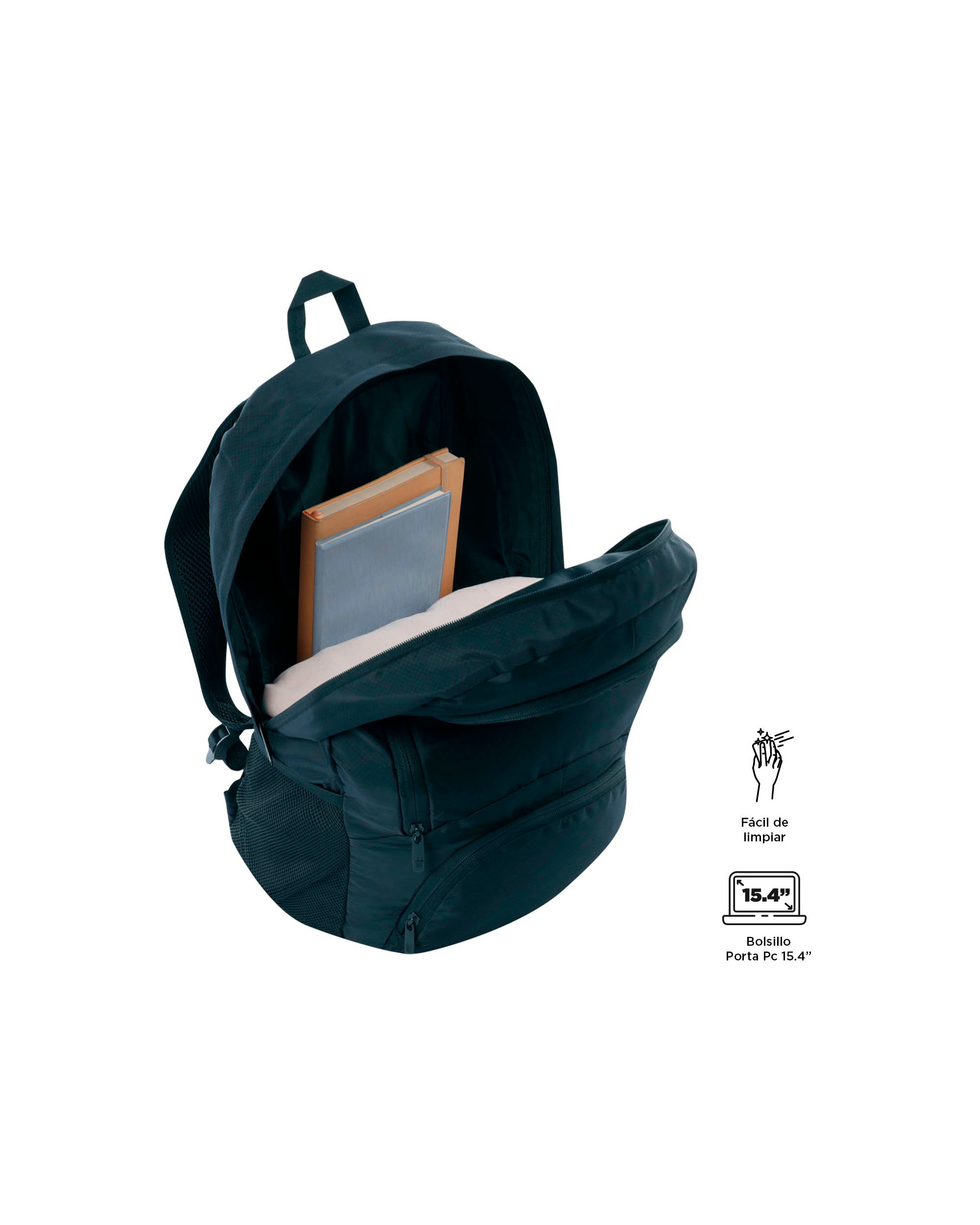 Mochila plegable Syncro Salute blanda con capacidad 42 L - Totto - Azul oscuro Azul oscuro-4
