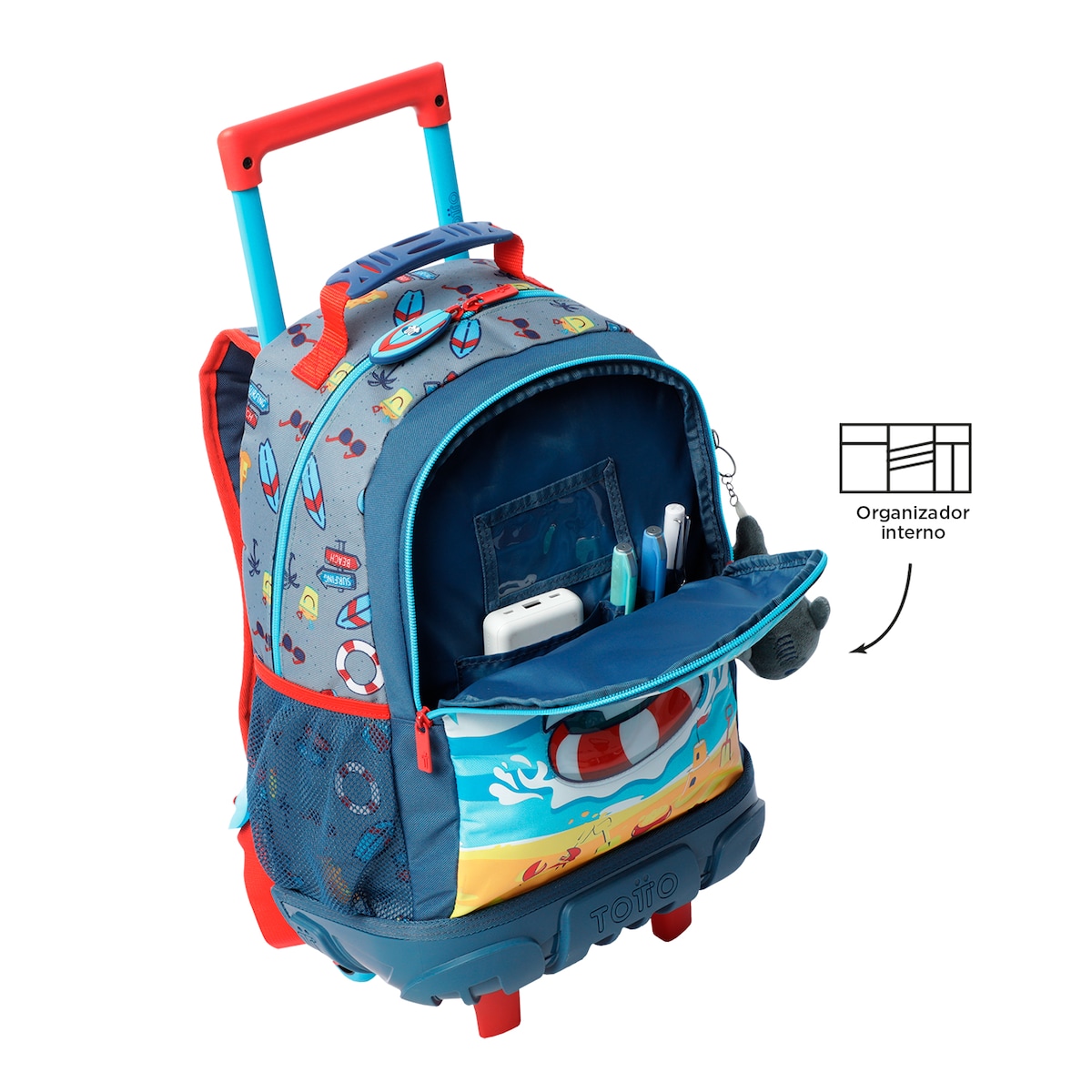 Mochila Totto Ruedas Primaria 30 x x 19 · Totto · El