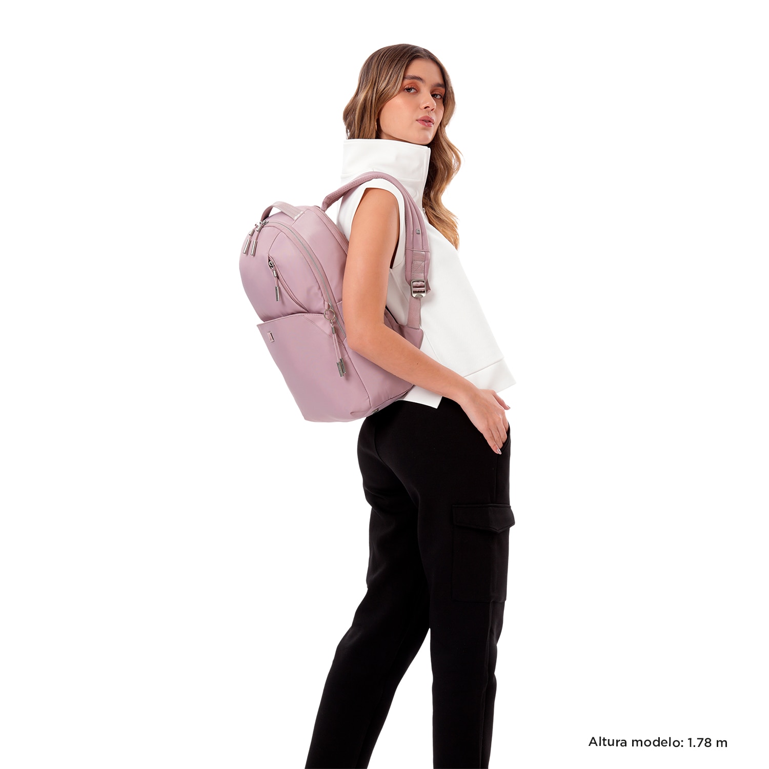 Imagen 2 de Mochila ejecutiva totto roxanne para portátil de 15” Lila