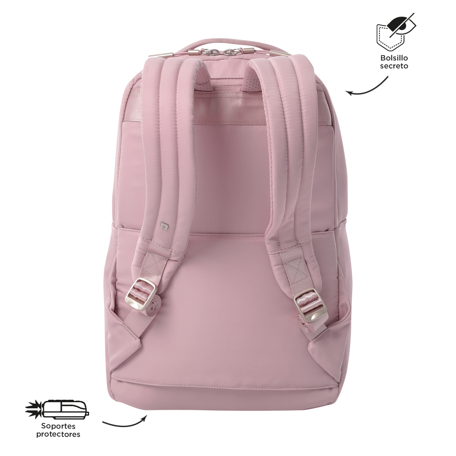 Imagen 4 de Mochila ejecutiva totto roxanne para portátil de 15” Lila