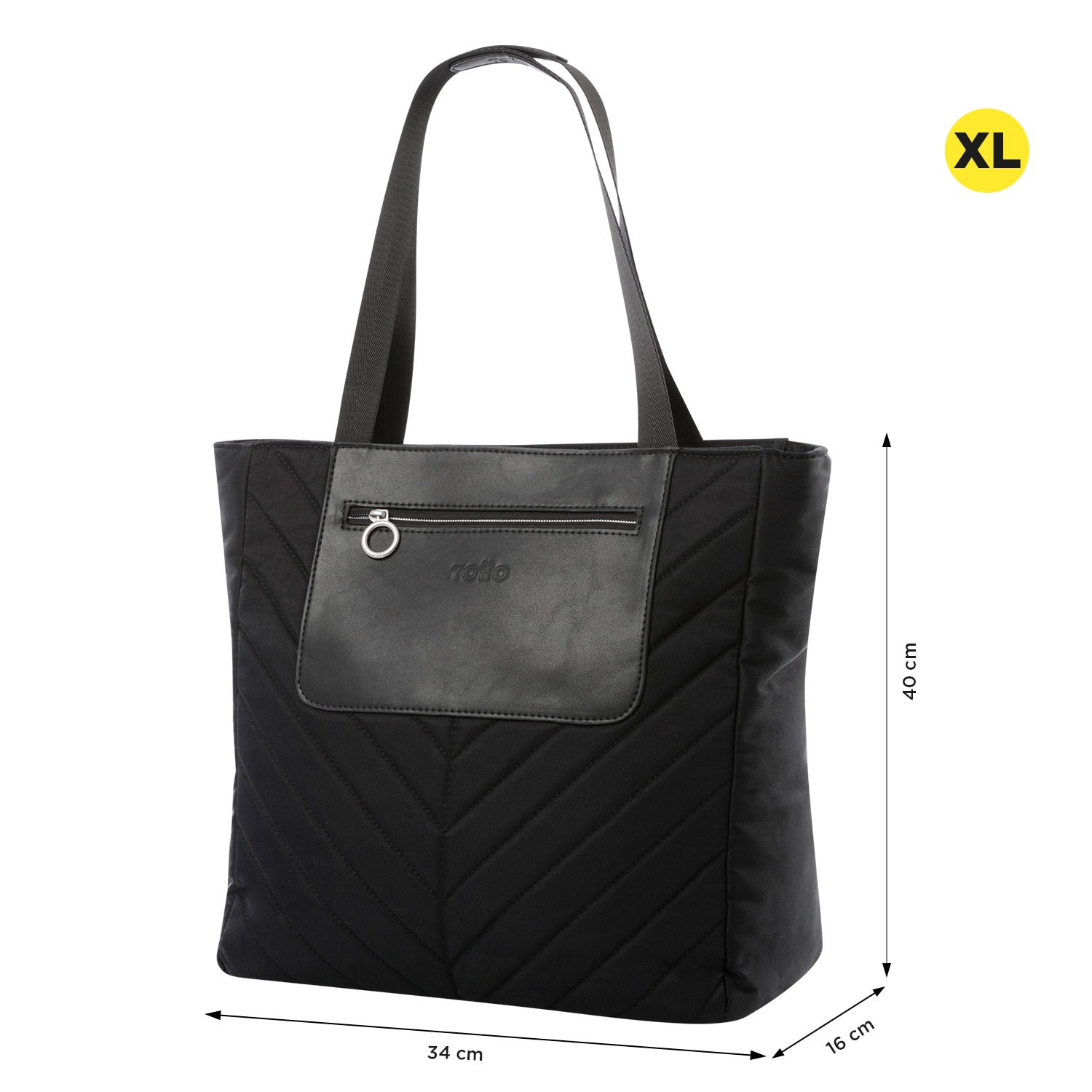 Bolso bandolera Totto Malawi PC 13 21.76L 34 x 40 x 16 Negro-2