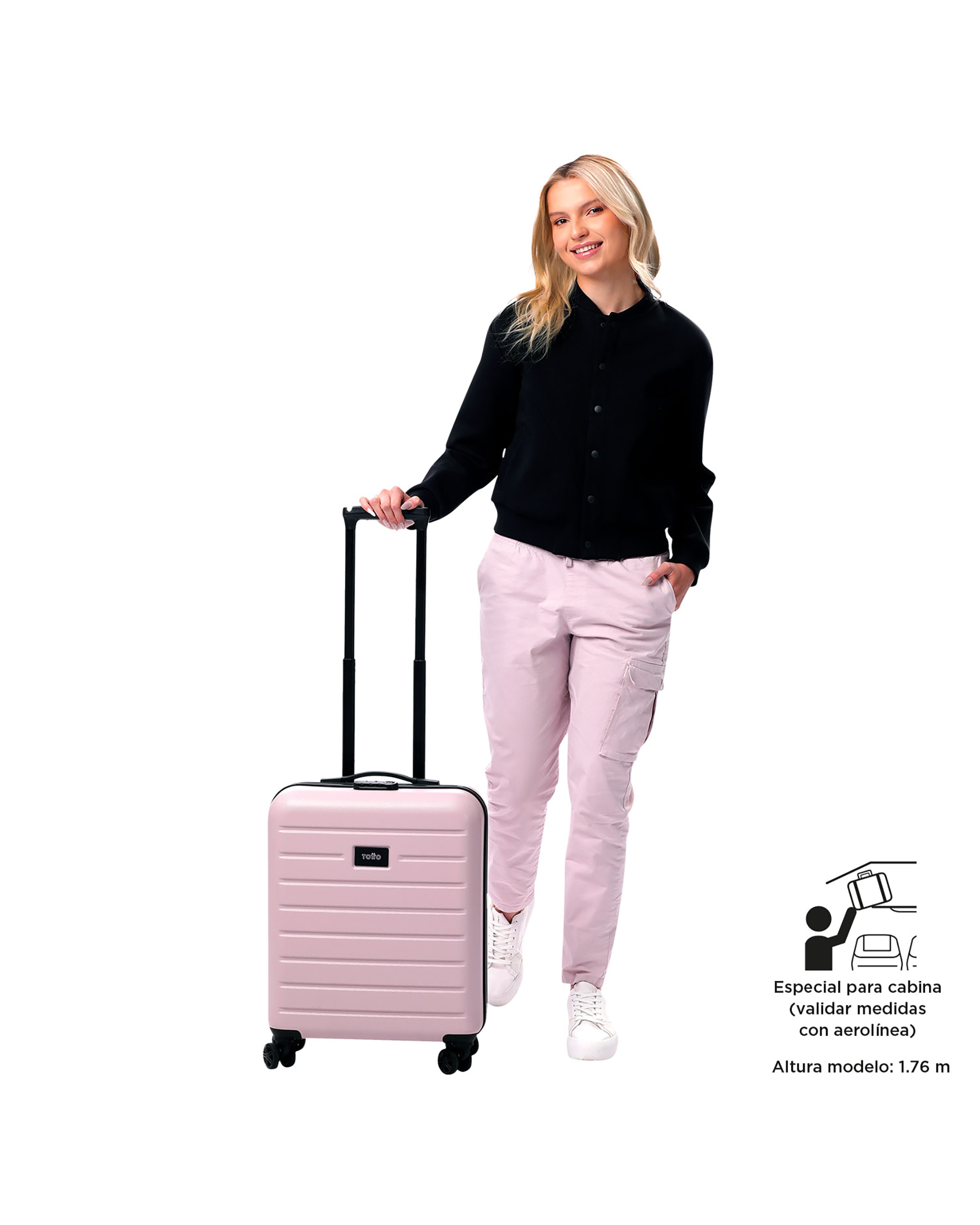 Maleta underseater Harbor S con capacidad 38 L - Totto - Rosa Rosa-2