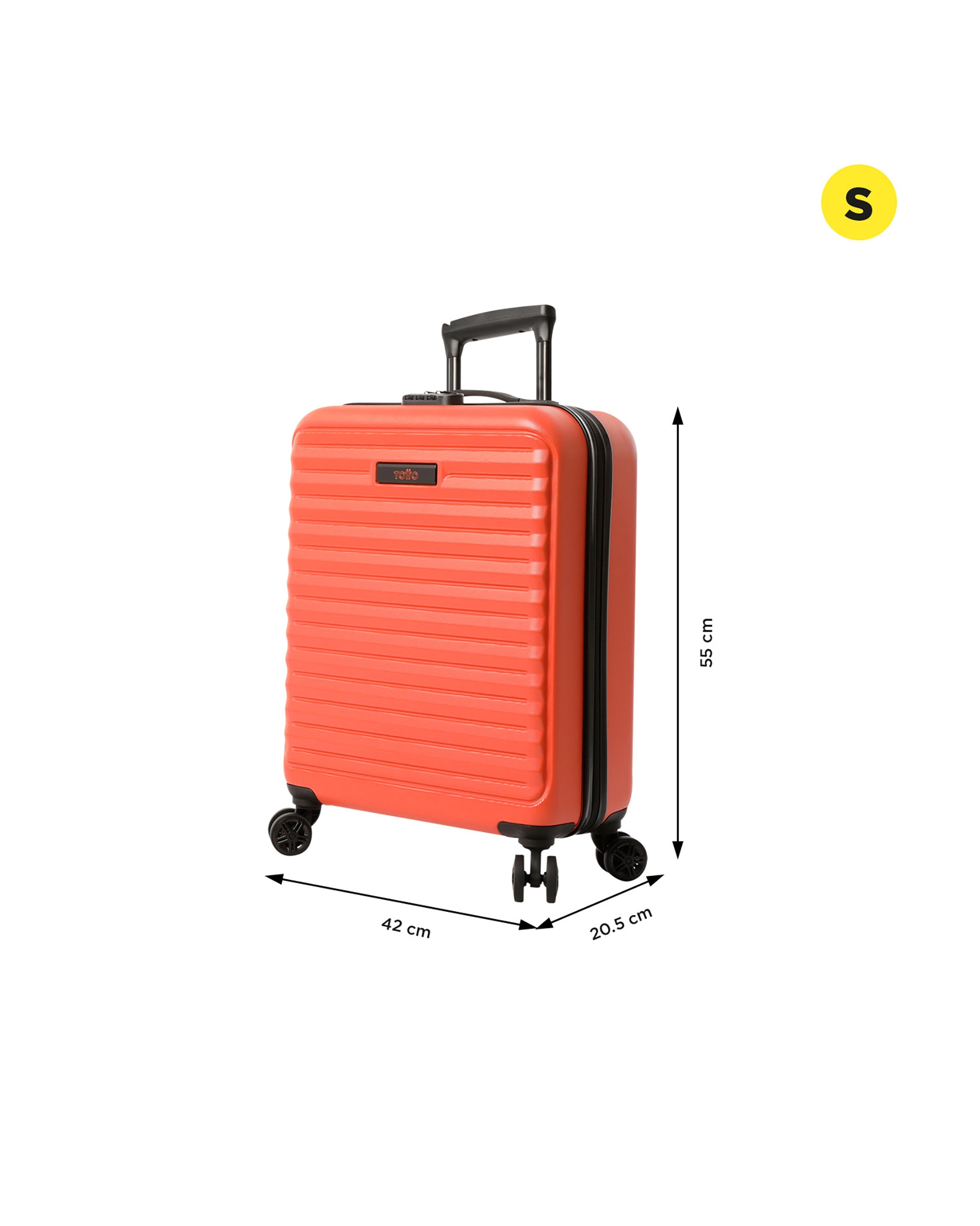 Imagen 4 de Maleta underseater Helios S rígida con capacidad 38 L - Totto - Naranja Naranja