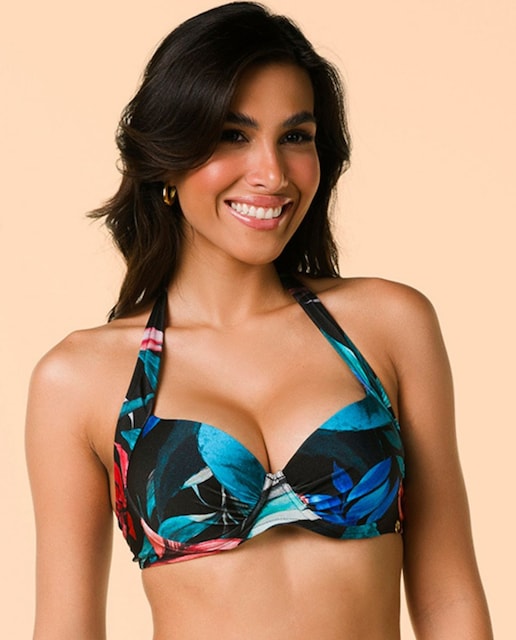 Imagen 0 de Top de bikini balconette estampado con relleno