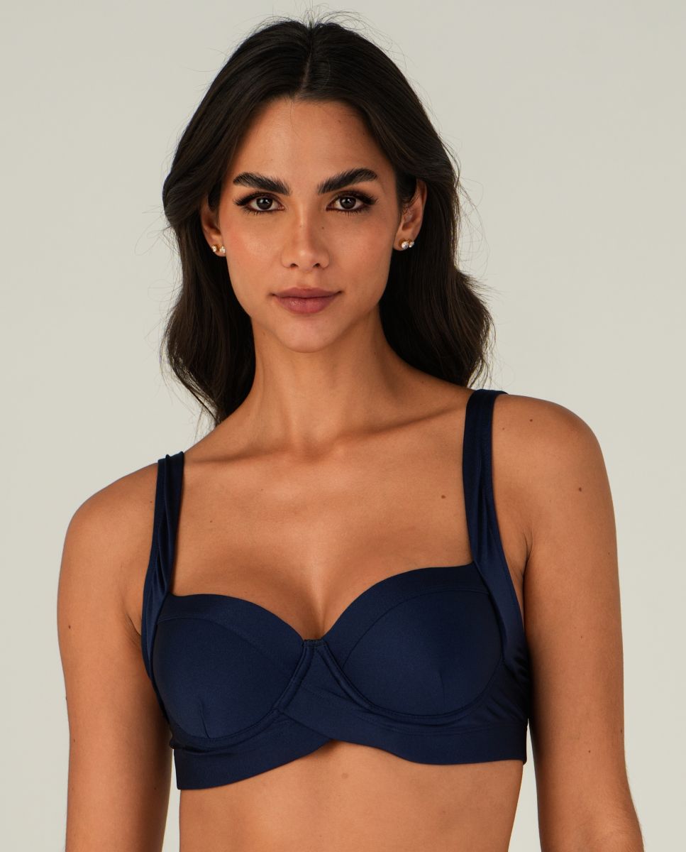 Top de bikini deportivo liso con relleno - Lua Morena - Marino Marino-1
