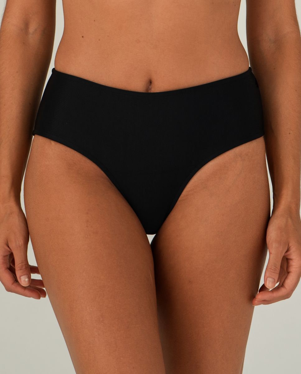 Braga de bikini culotte lisa - Lua Morena - Negro Negro-1