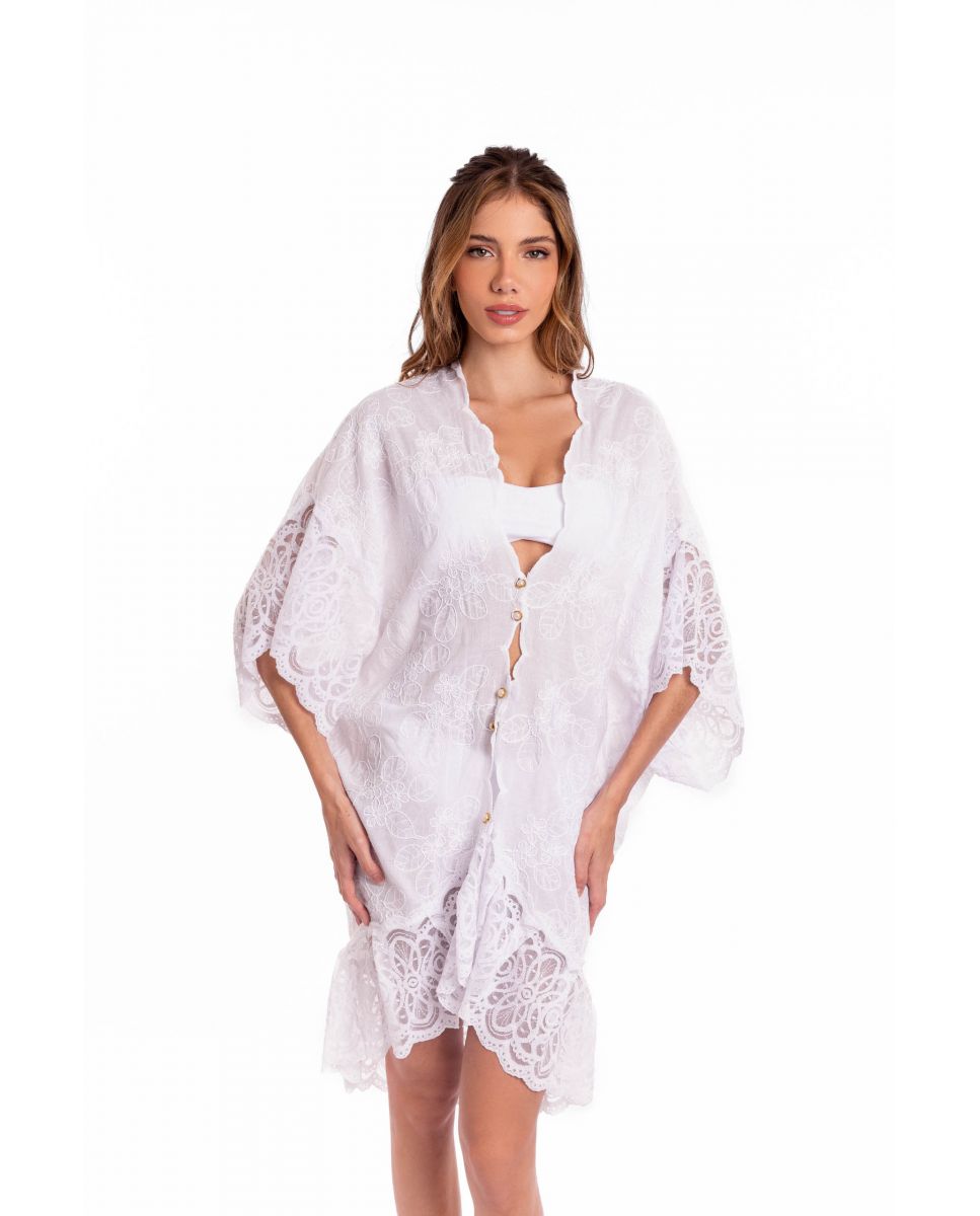 Vestido de playa de mujer - Despi - Blanco Blanco-1