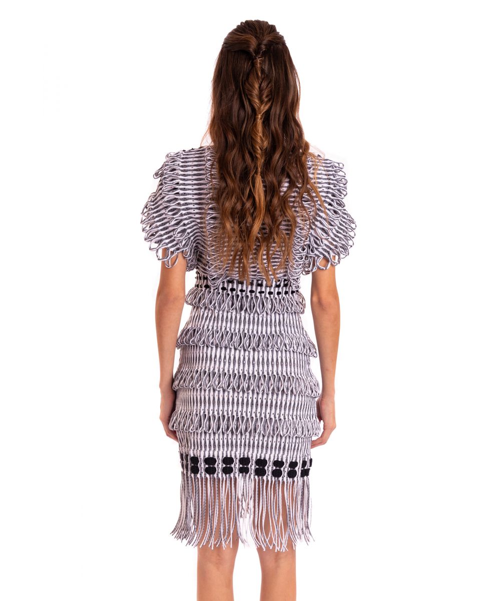 Vestido de playa mini - Despi - Negro / Blanco Negro / Blanco-2