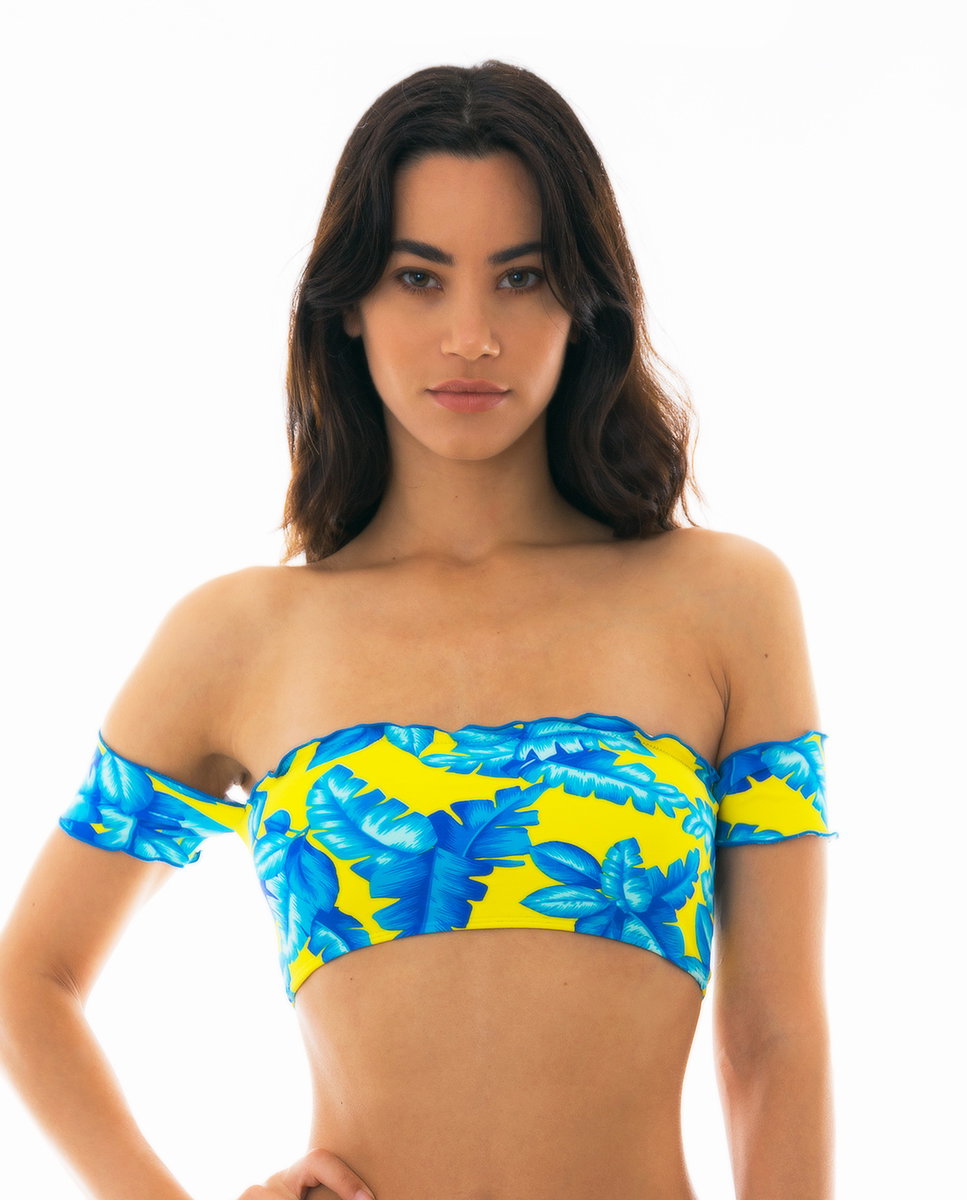 Top de bikini bandeau estampado - Río de Sol - Multicolor Multicolor-1