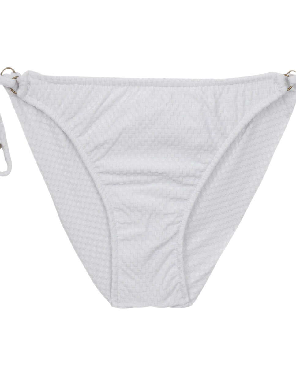Braga de bikini con lazo lisa - Río de Sol - Blanco roto Blanco roto-1