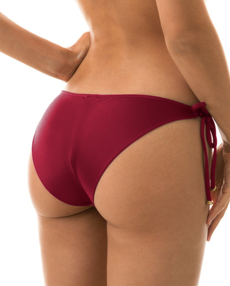 Braga de bikini con lazo lisa - Río de Sol - Beige Beige-4