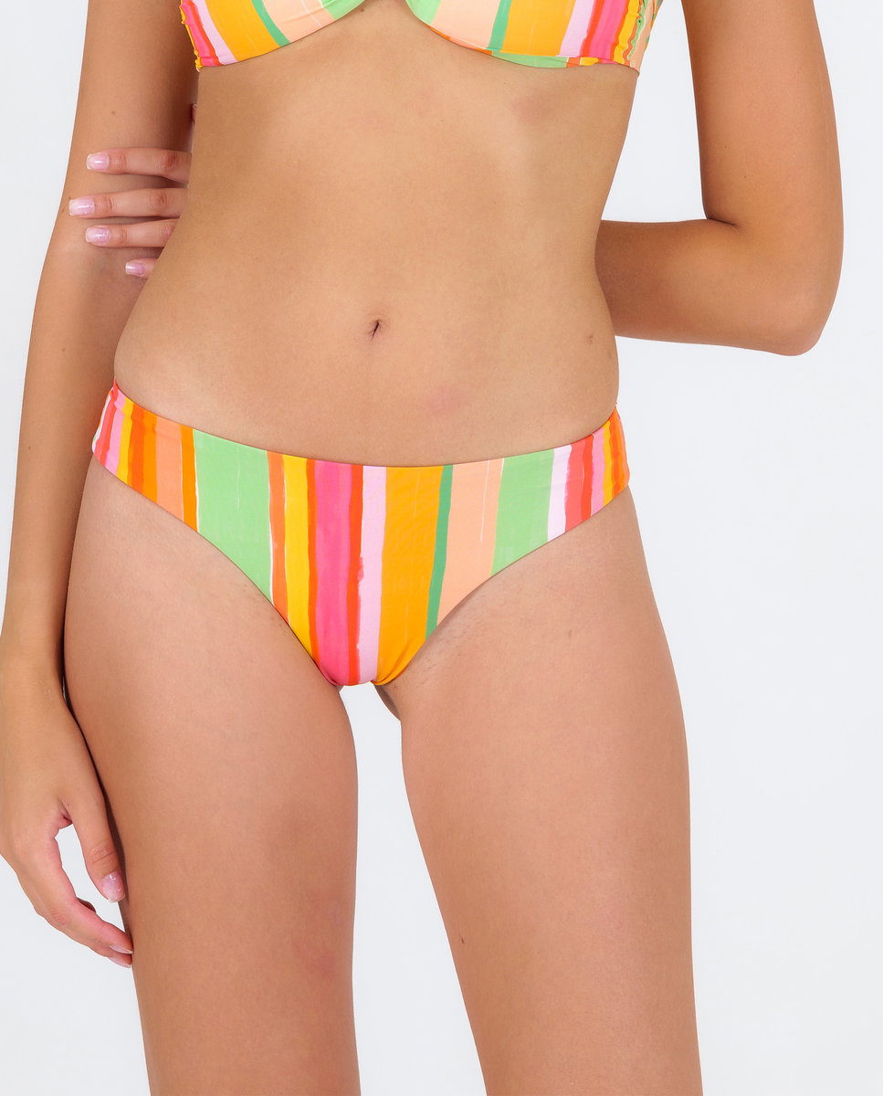 Braga de bikini brasileña estampada - Río de Sol - Azul fumé Azul fumé-1