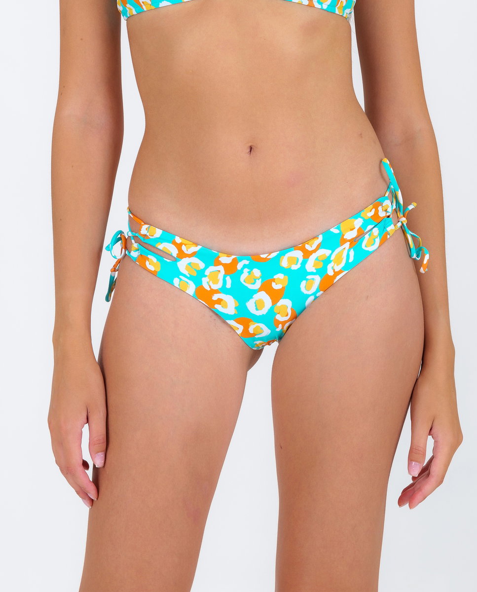 Braga de bikini con lazo estampada - Río de Sol - Azul fumé Azul fumé-1