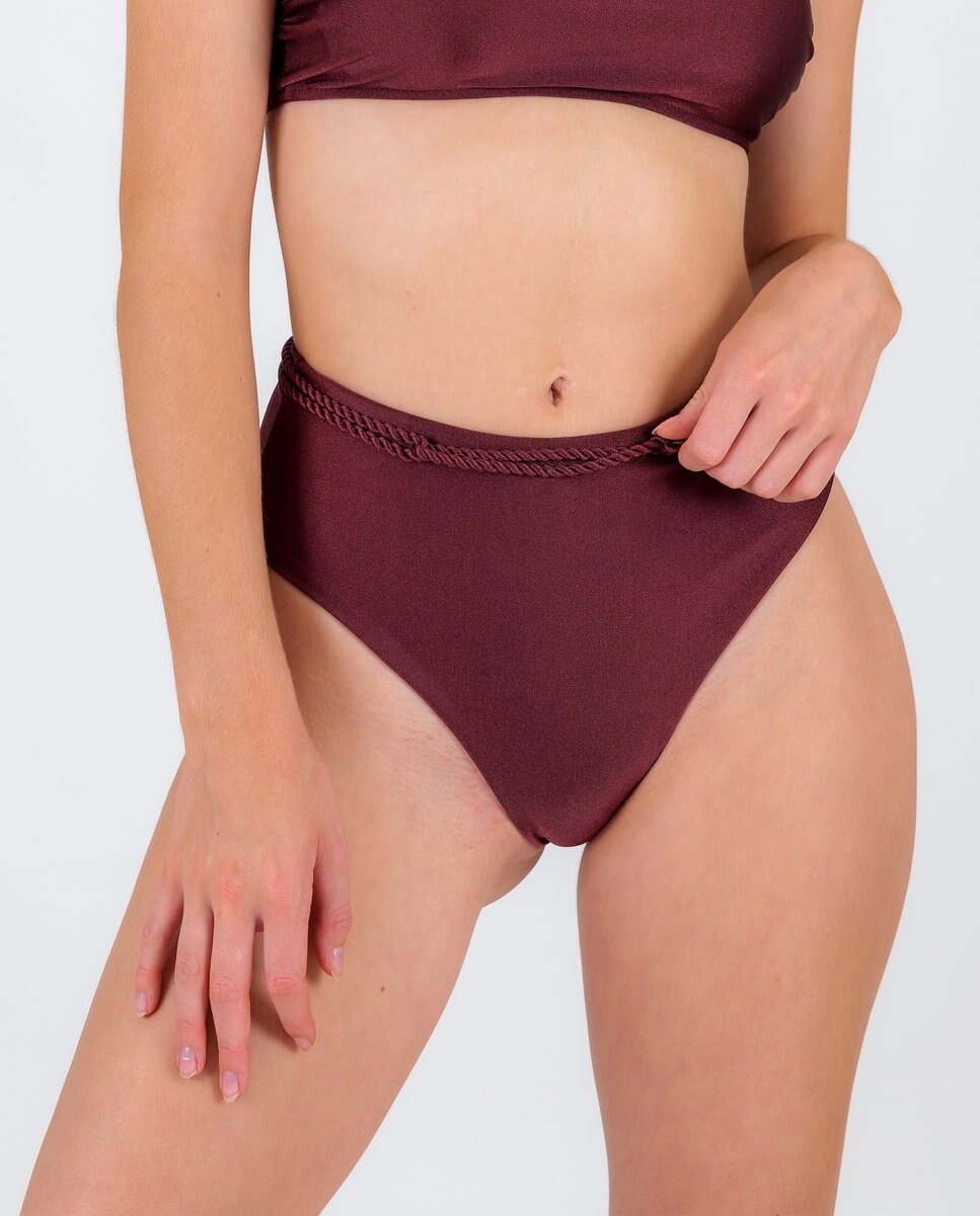 Braga de bikini culotte lisa - Río de Sol - Beige Beige-1