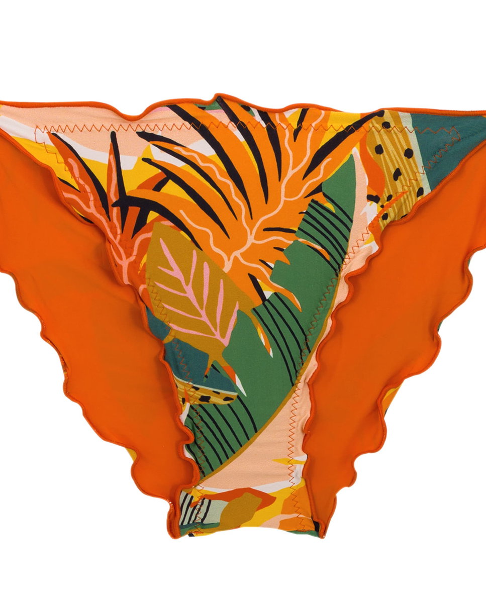 Braga de bikini con lazo estampada - Río de Sol - Azul fumé Azul fumé-1