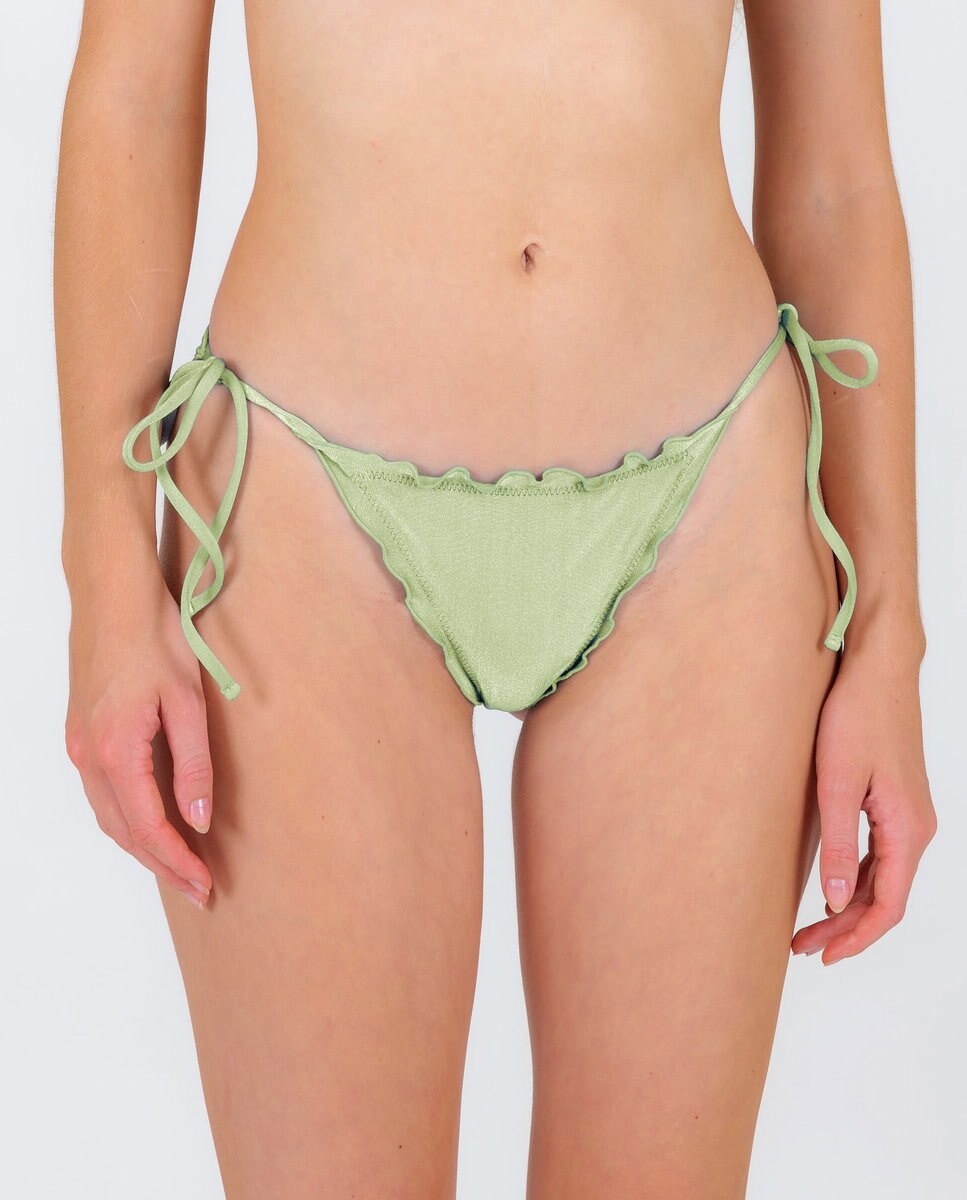 Braga de bikini con lazo lisa - Río de Sol - Verde Oliva Verde Oliva-1