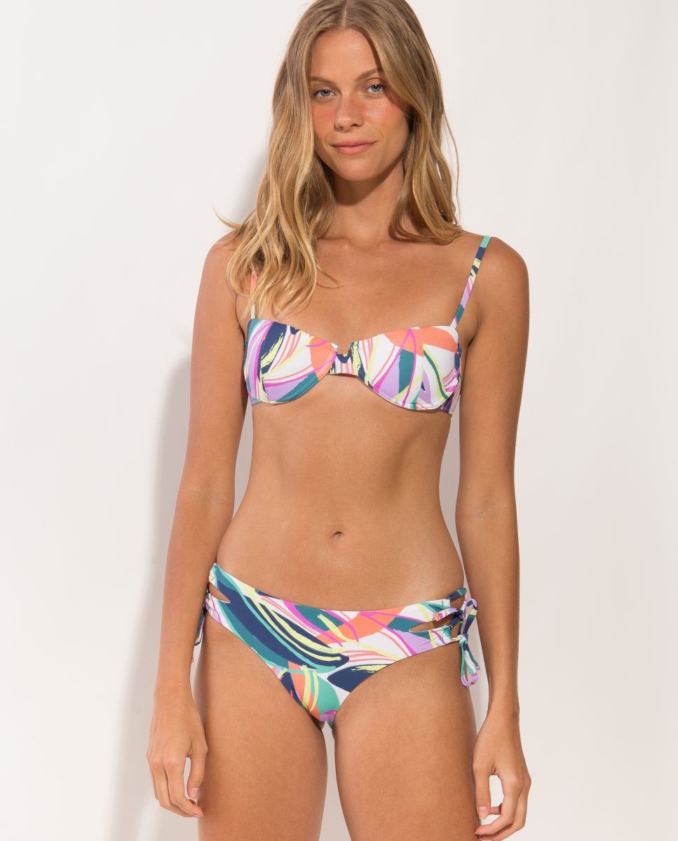 Top de bikini balconette estampado con relleno - Río de Sol - Multicolor Multicolor-4