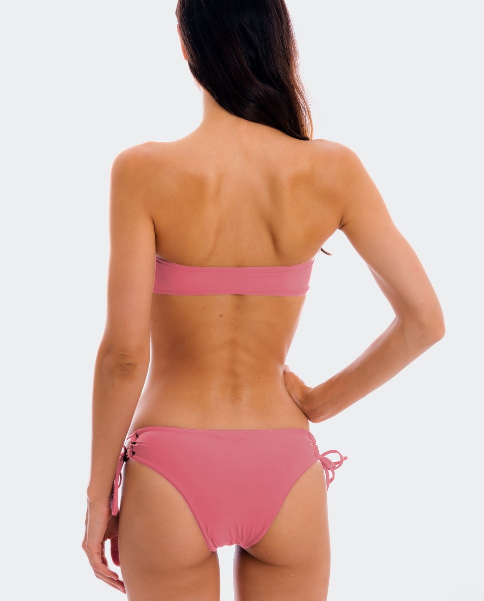 Braga de bikini con lazo lisa - Río de Sol - Brillo Brillo-3