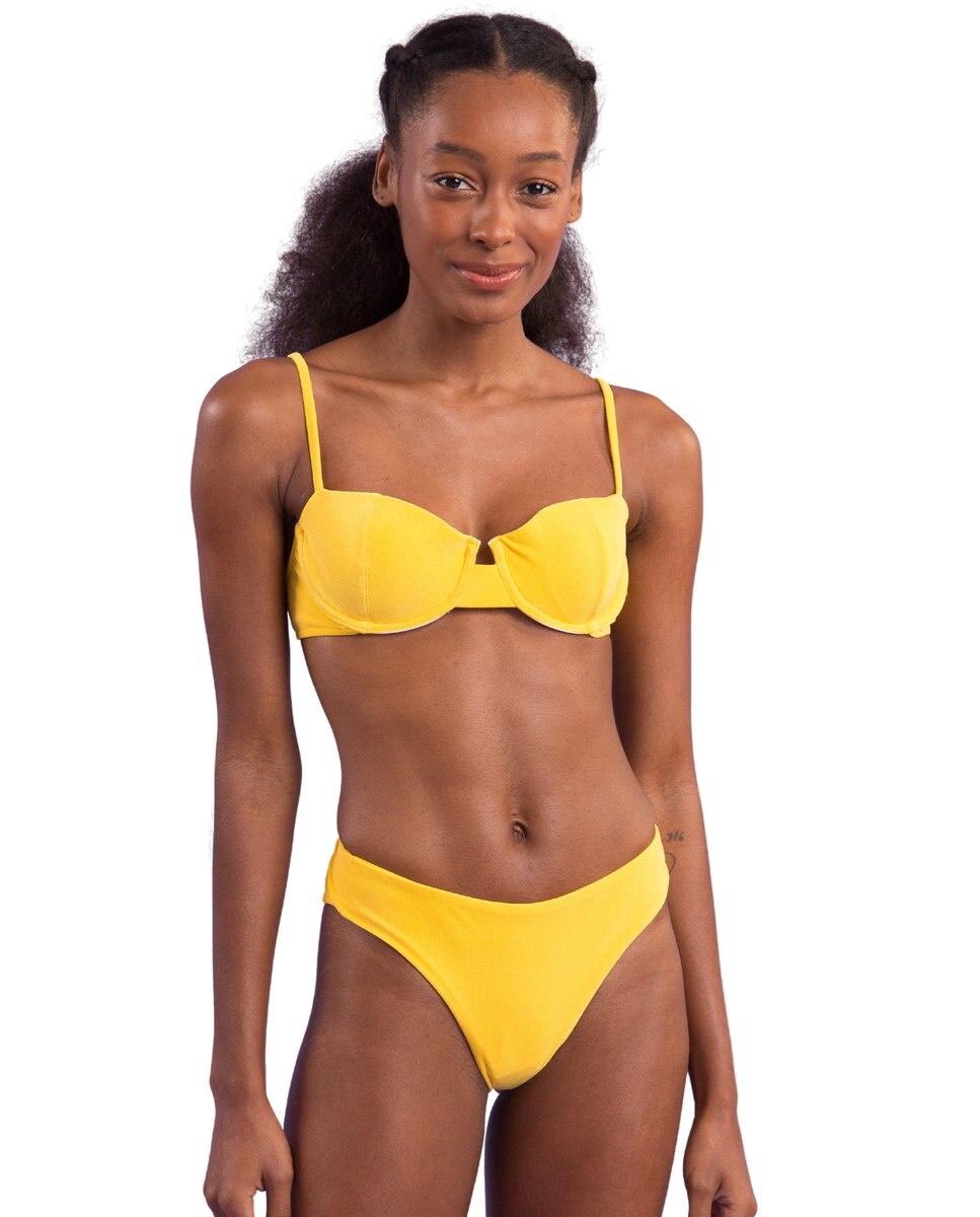 Top de bikini balconette liso con relleno - Río de Sol - Multicolor Multicolor-4