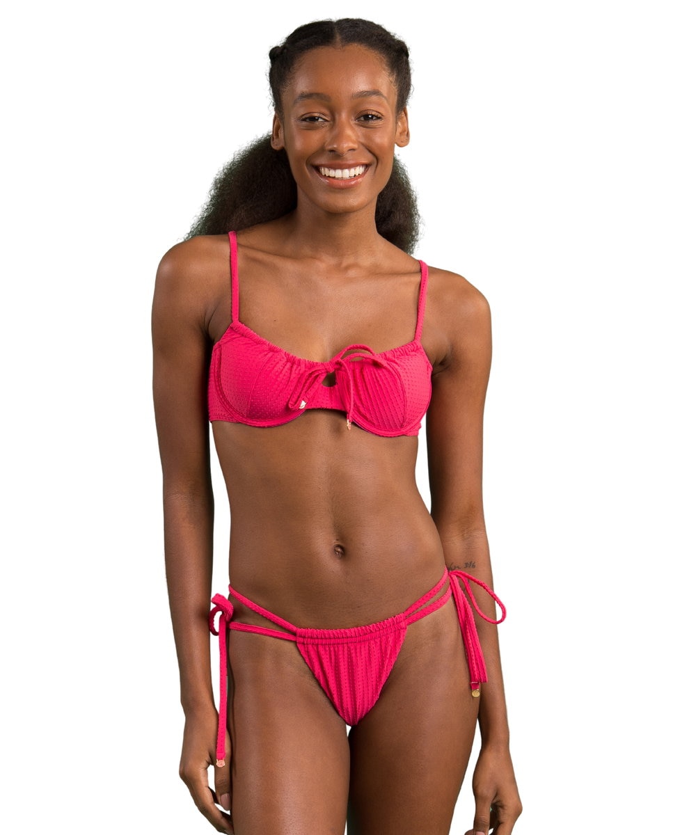 Top de bikini balconette liso con relleno - Río de Sol - Brillo Brillo-2