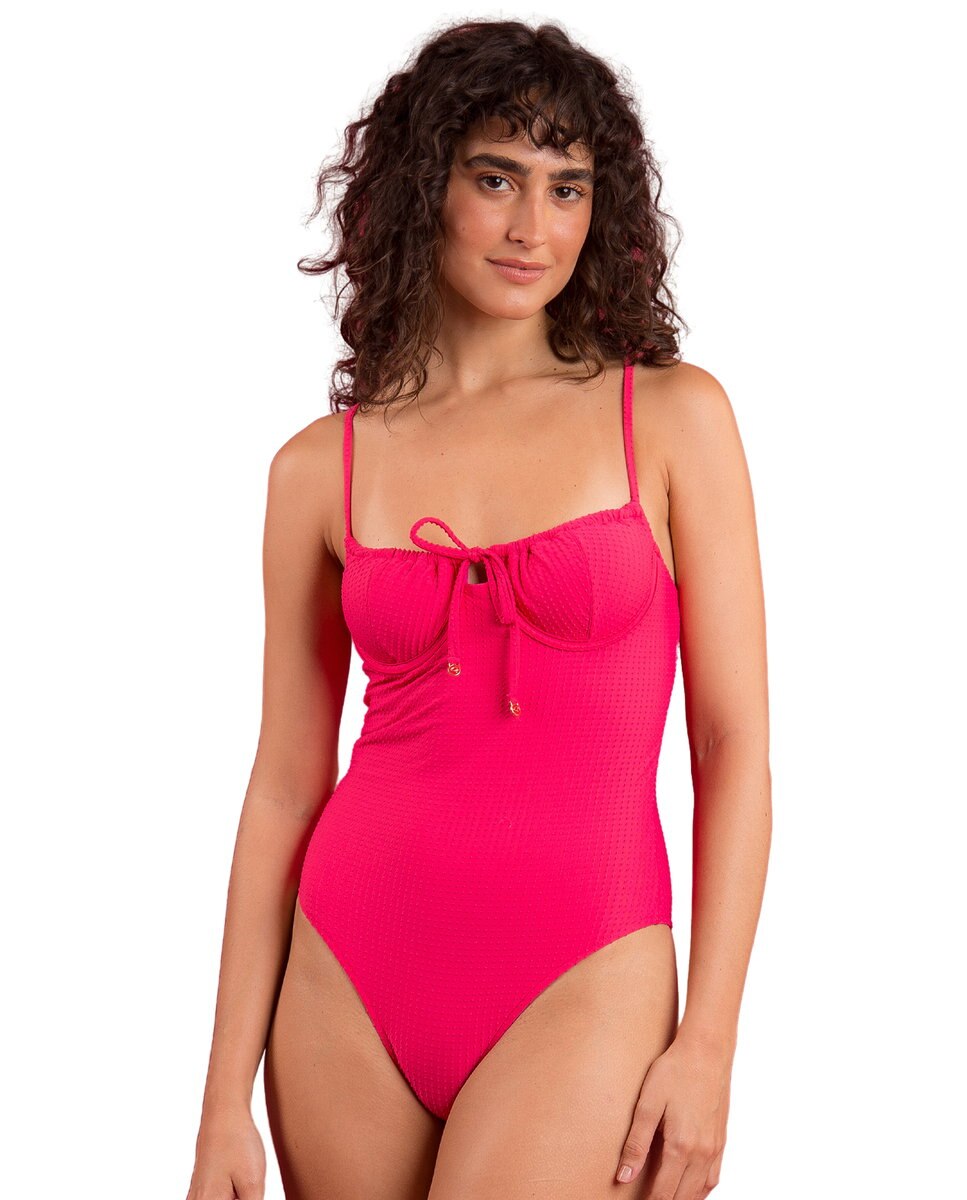 Bañador de mujer brasileño liso con relleno - Río de Sol - Brillo Brillo-1