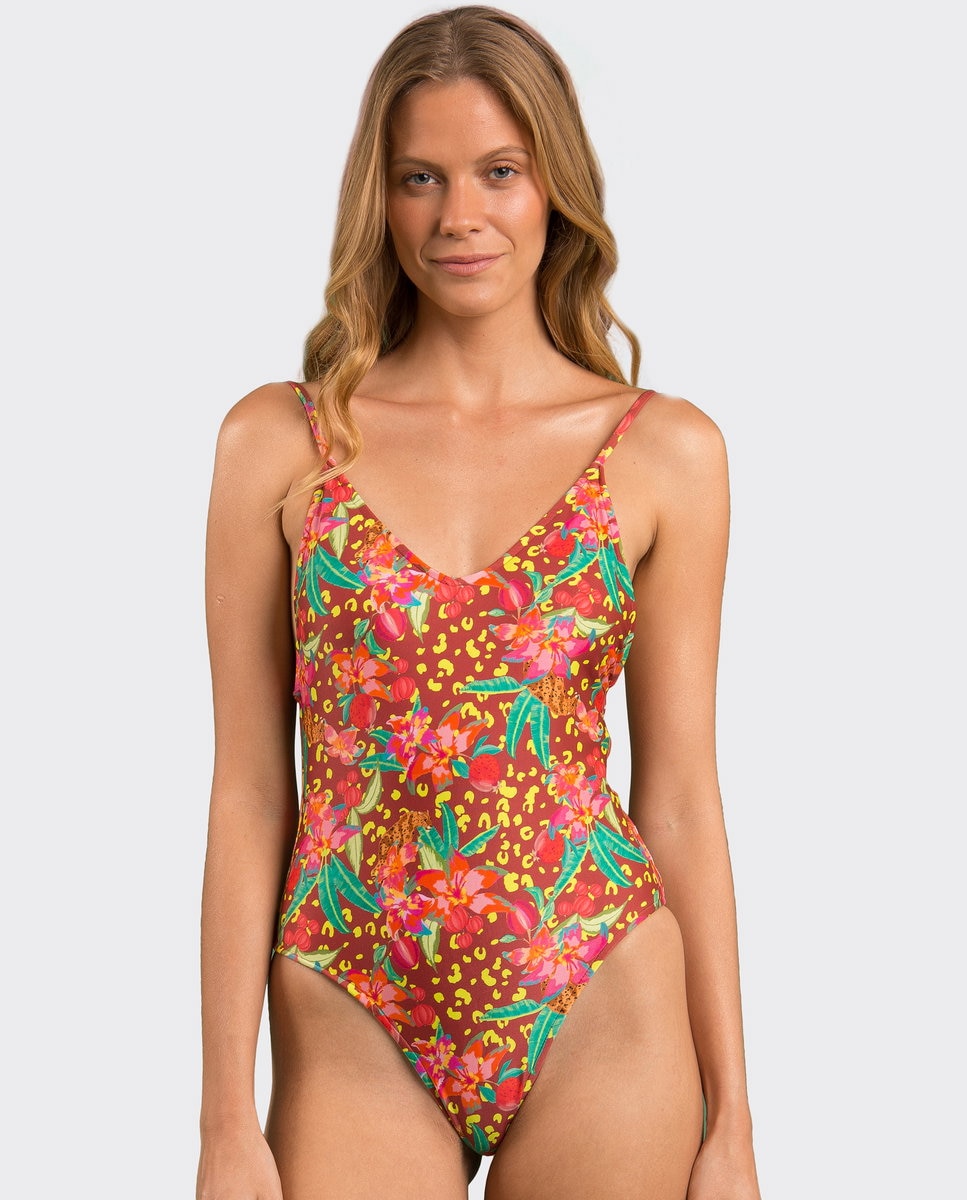 Bañador de mujer brasileño estampado con relleno - Río de Sol - Brillo Brillo-1