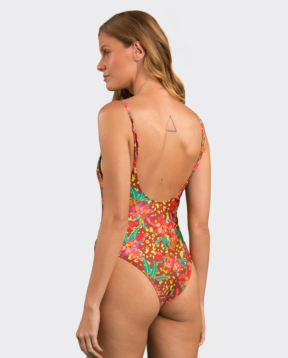 Bañador de mujer brasileño estampado con relleno - Río de Sol - Brillo Brillo-3