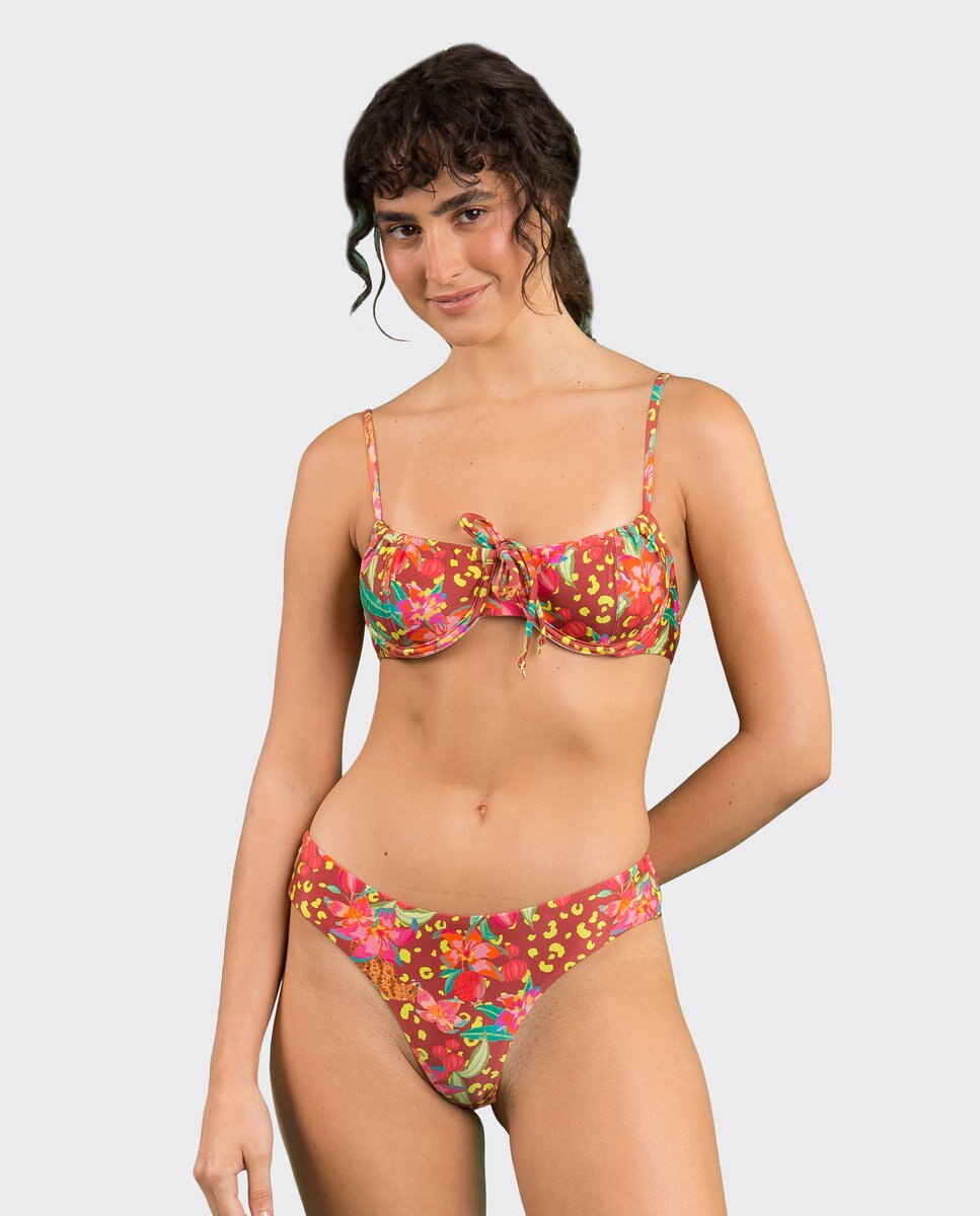 Braga de bikini brasileña estampada - Río de Sol - Brillo Brillo-4