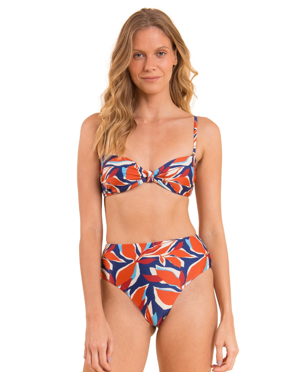 Braga de bikini culotte estampada - Río de Sol - Azul Azul-2