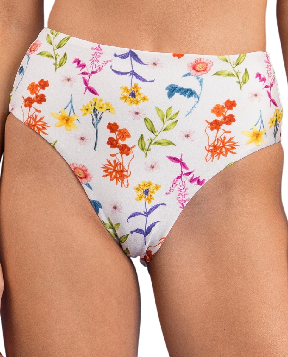 Braga de bikini culotte estampada - Río de Sol - Blanco roto Blanco roto-1