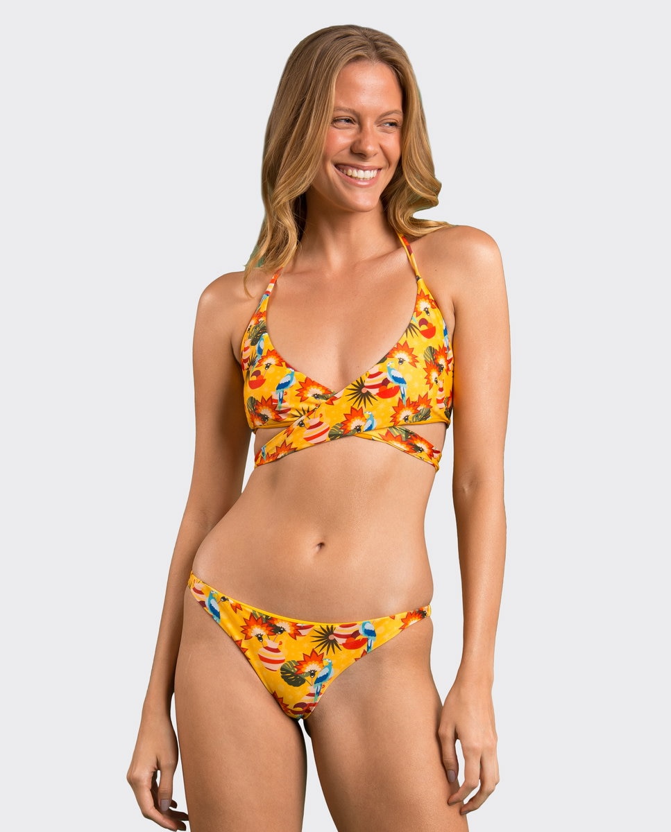 Braga de bikini brasileña estampada - Río de Sol - Multicolor Multicolor-2
