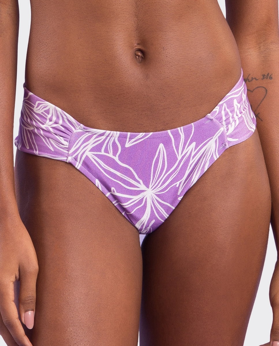Braga de bikini brasileña estampada - Río de Sol - Morado pastel Morado pastel-1