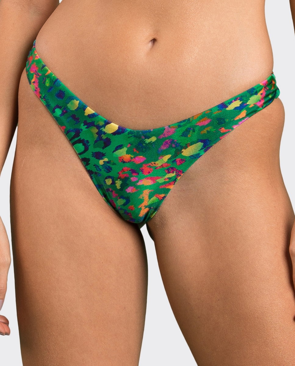Braga de bikini brasileña estampada - Río de Sol - Verde claro Verde claro-1