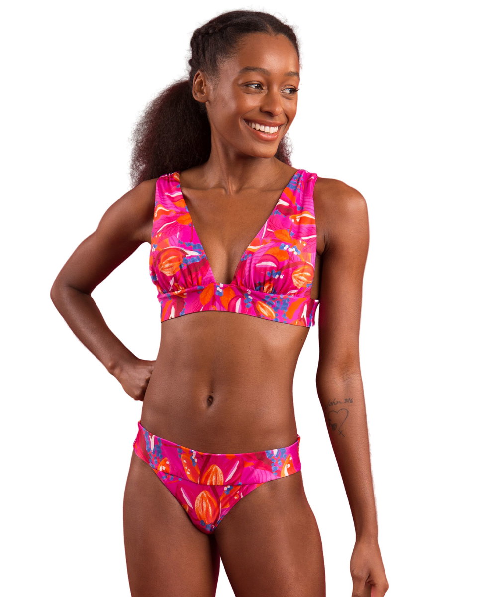 Braga de bikini brasileña estampada - Río de Sol - Brillo Brillo-4