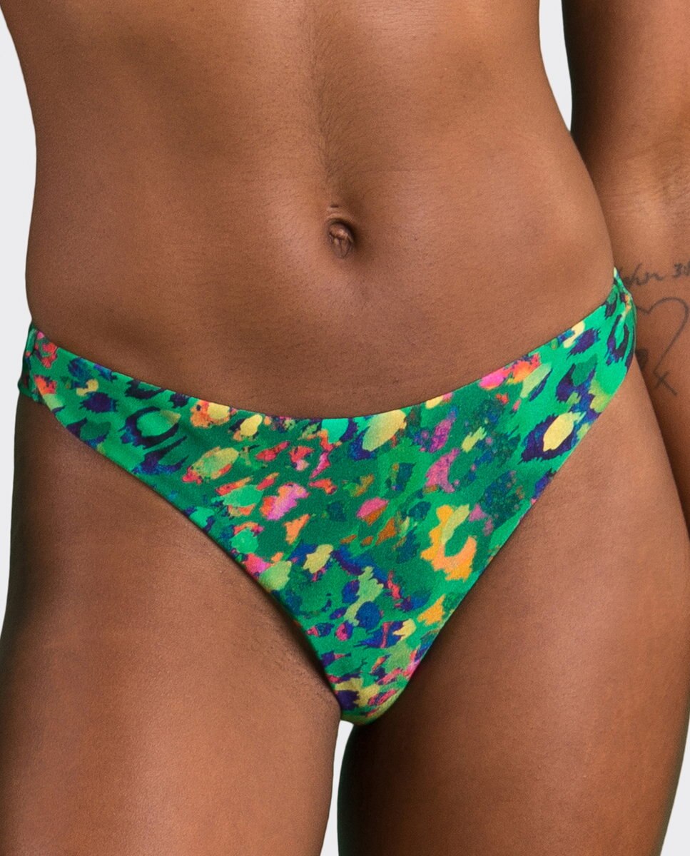 Braga de bikini brasileña estampada - Río de Sol - Verde claro Verde claro-1