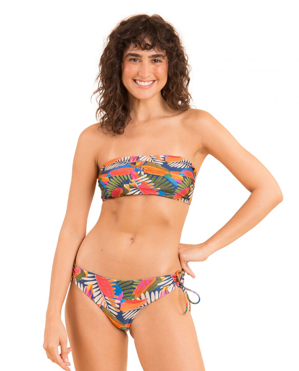 Braga de bikini con lazo estampada - Río de Sol - Multicolor Multicolor-4