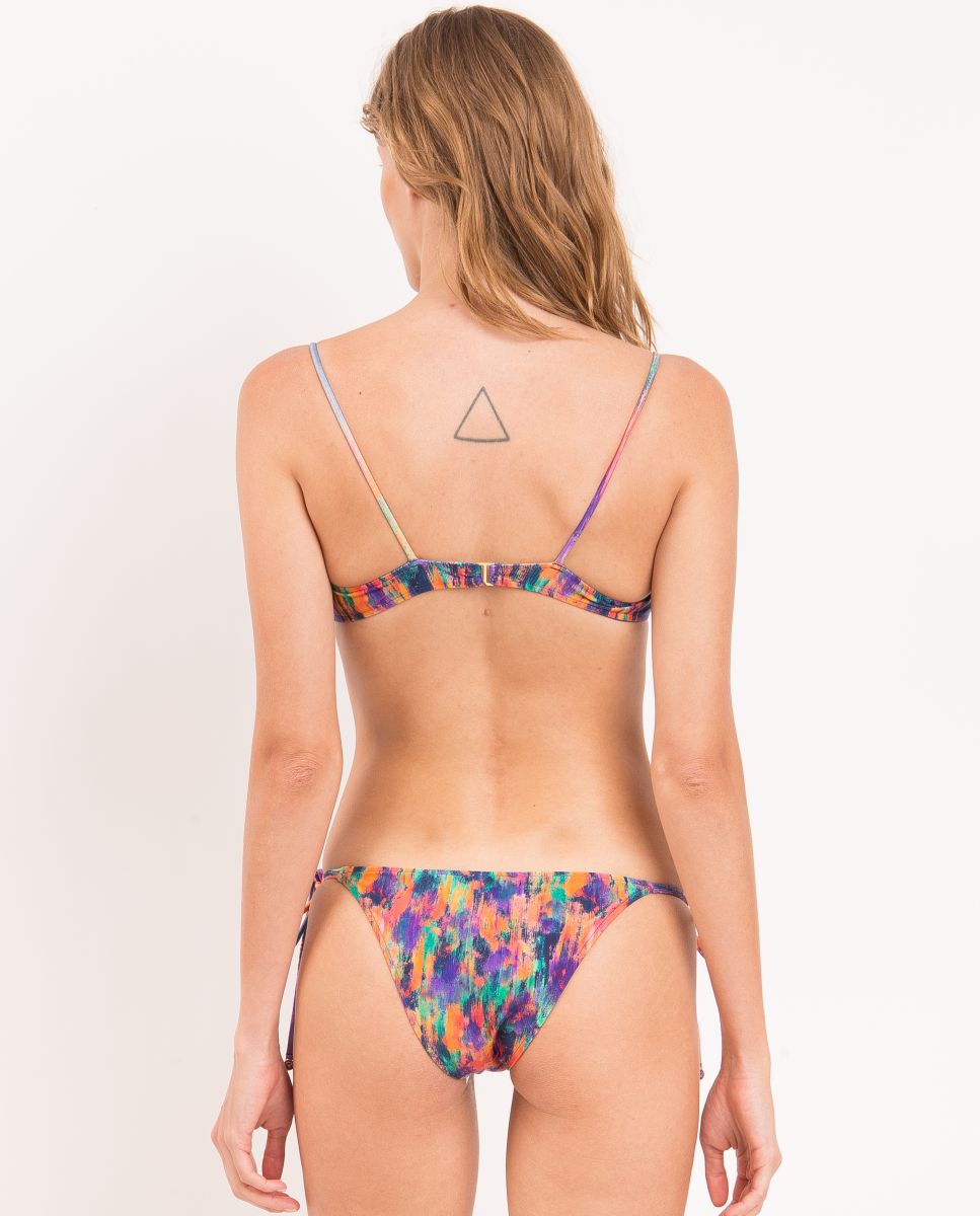 Braga de bikini con lazo estampada - Río de Sol - Multicolor Multicolor-3