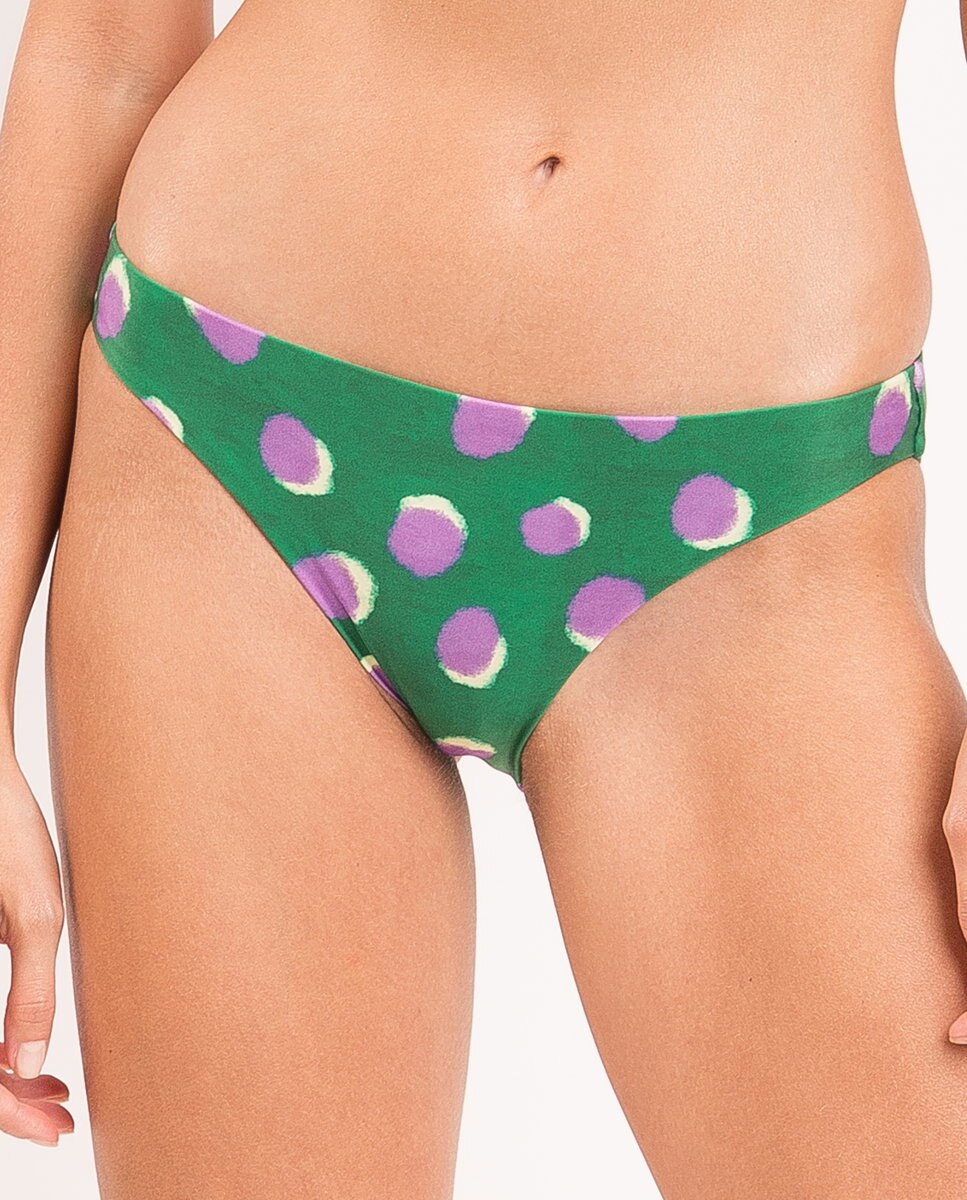 Braga de bikini brasileña estampada - Río de Sol - Verde Verde-1