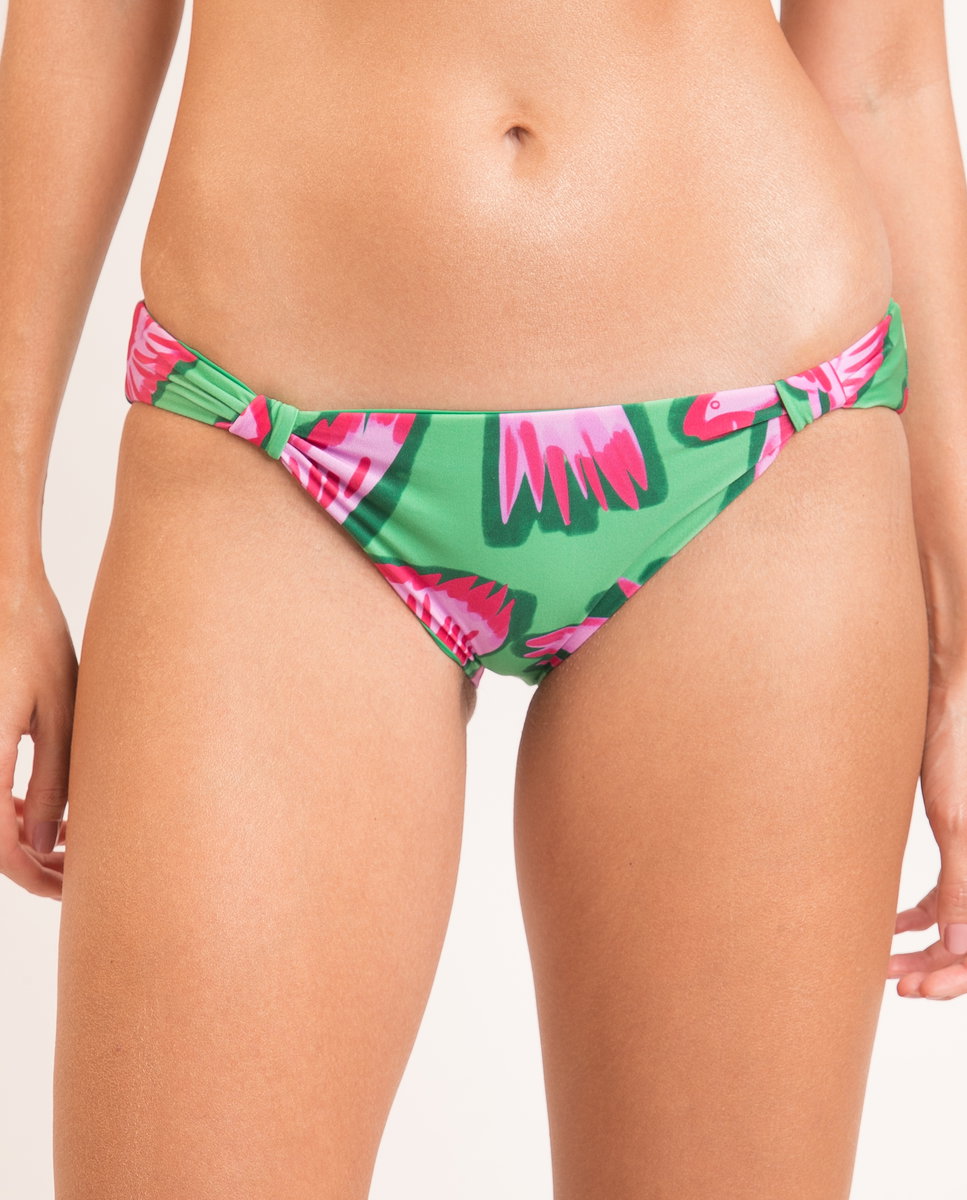 Braga de bikini brasileña estampada - Río de Sol - Azul fumé Azul fumé-1
