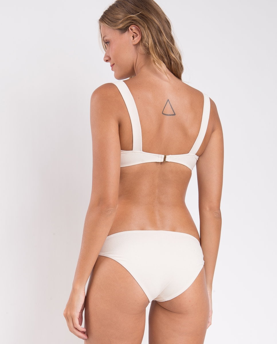 Top de bikini balconette liso con relleno - Río de Sol - Blanco roto Blanco roto-3