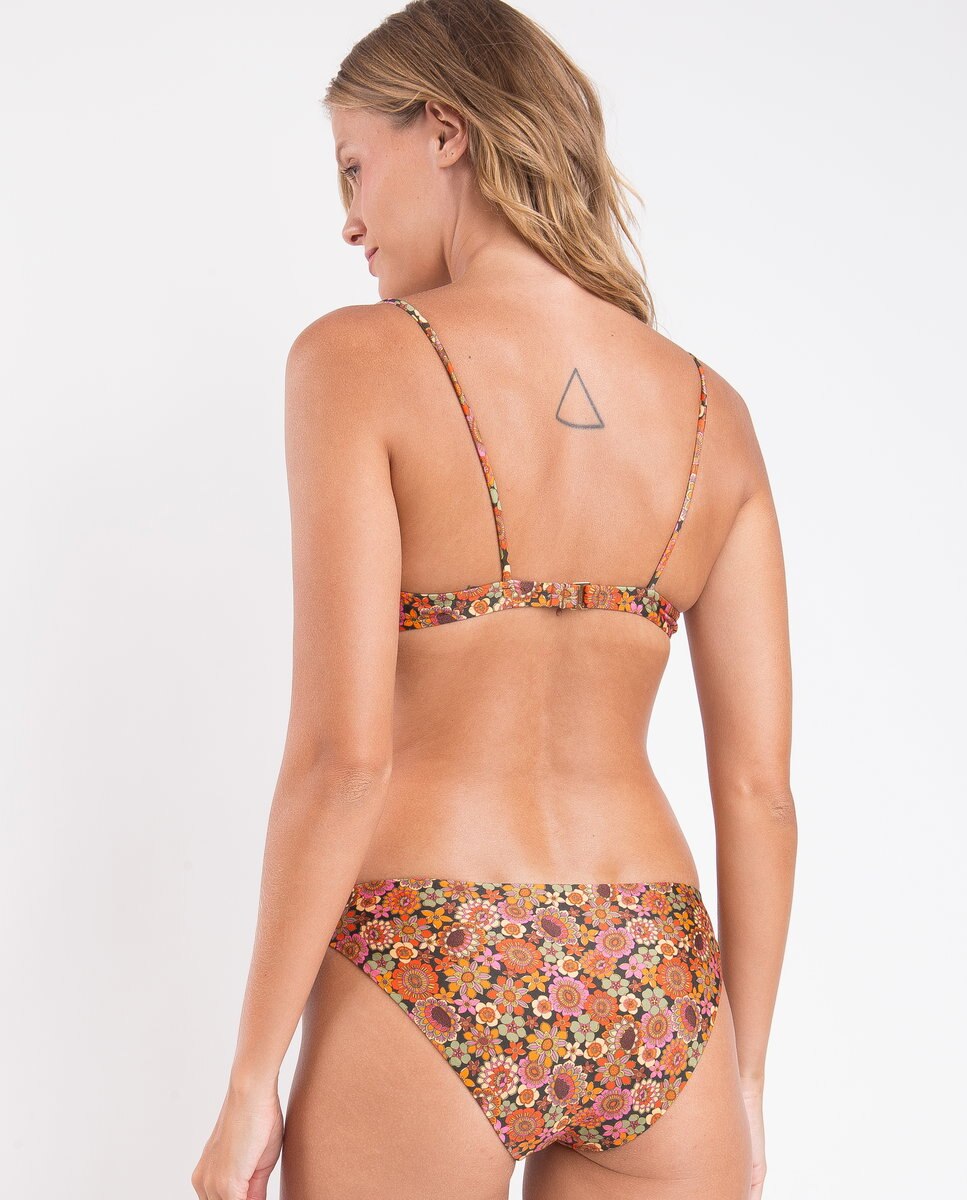 Braga de bikini con lazo estampada - Río de Sol - Azul fumé Azul fumé-3